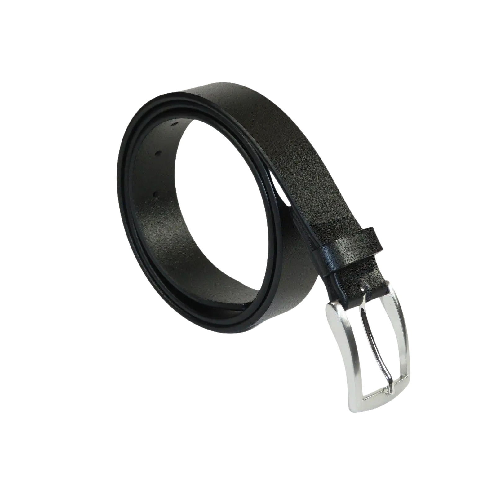 Men VALENTINI solid Leather Belt Classic Pin Buckle Big Sizes V801 black - J.Valintin Men's Wear Legend - 92176
