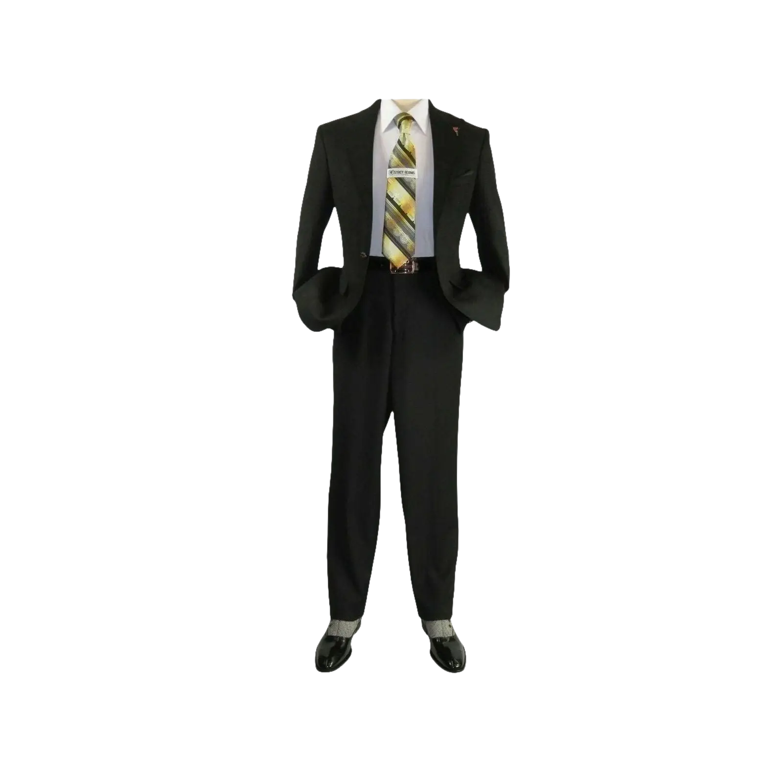 Men Wessi by J.Valintin Turkey Flannel Jacket Peak Lapel One Button 10 - 01 Black - J.Valintin Men's Wear Legend - 72076