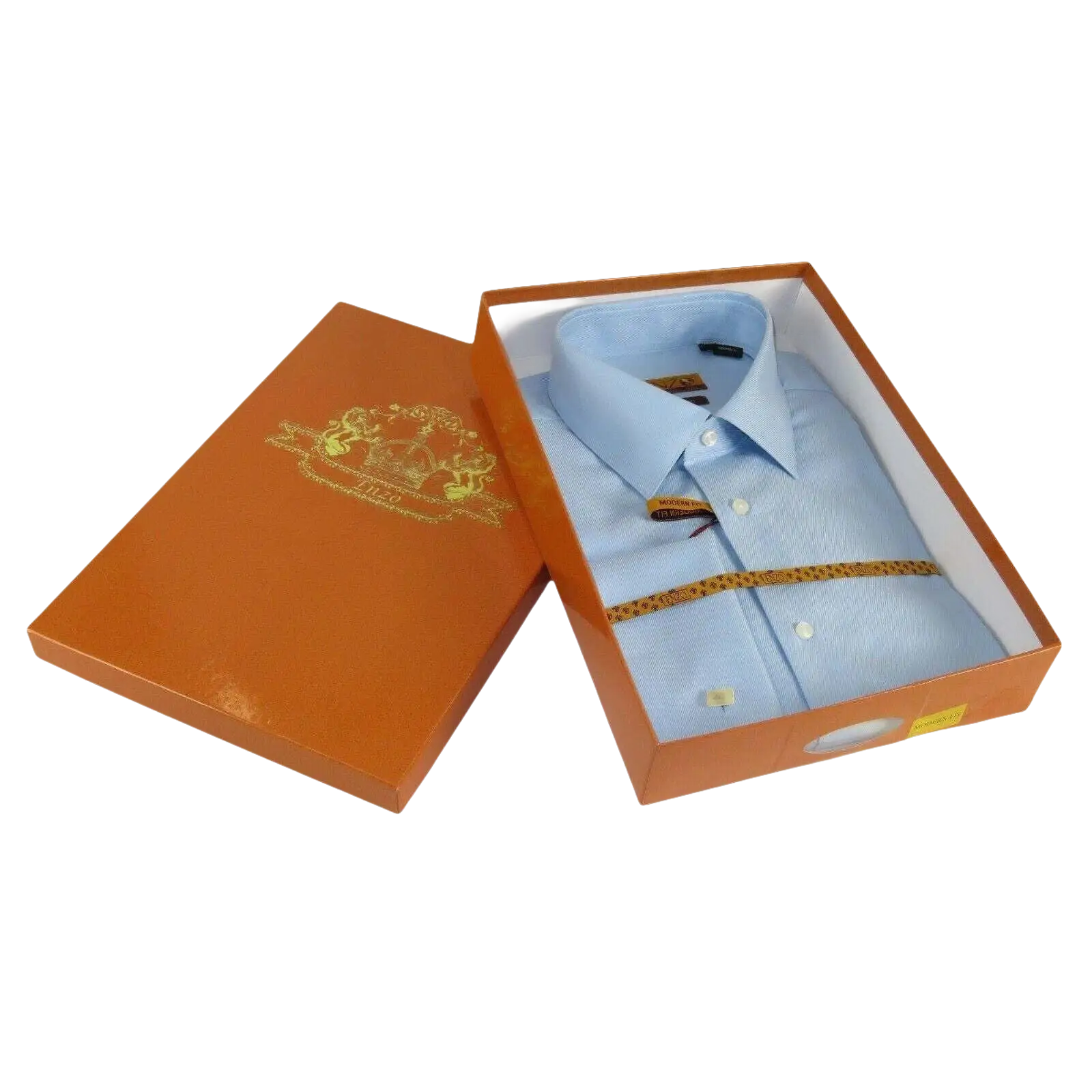 Mens 100% Egyptian Cotton Shirt French Cuffs Wrinkle resistance Enzo 61102 Blue - J.Valintin Men's Wear Legend - 393