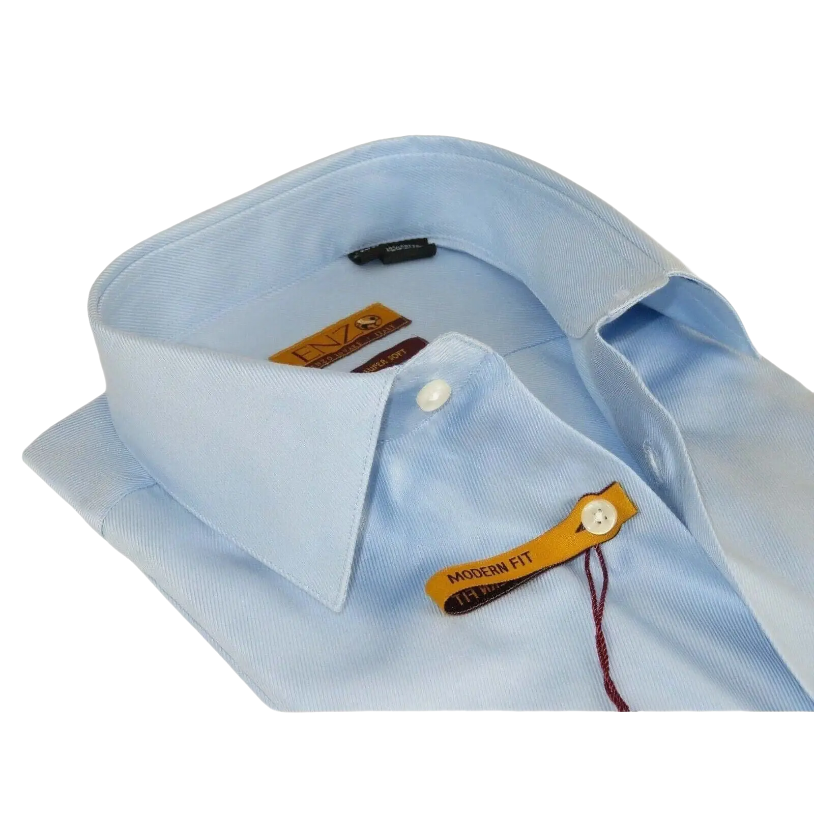 Mens 100% Egyptian Cotton Shirt French Cuffs Wrinkle resistance Enzo 61102 Blue - J.Valintin Men's Wear Legend - 393