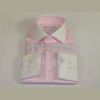 Mens 100% Italian Cotton Shirt High Quality Non Iron SORRENTO Turkey 4441 Pink - J.Valintin Men's Wear Legend - 96765