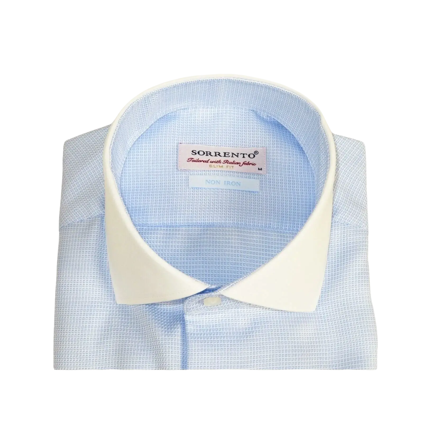 Mens 100% Italian Cotton Shirt High Quality Non Iron SORRENTO Turkey 4442 Blue - J.Valintin Men's Wear Legend - 96757