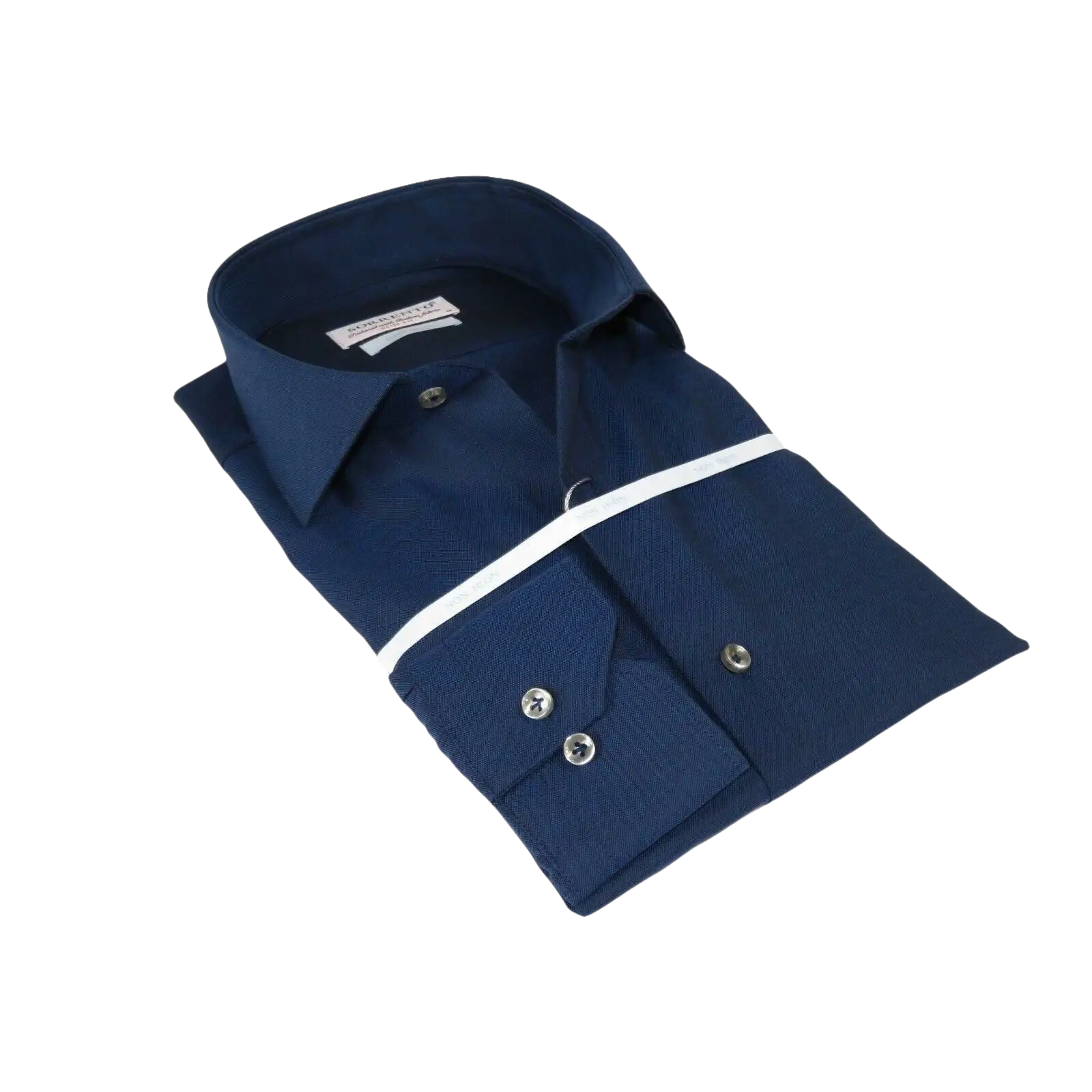 Mens 100% Italian Cotton Shirt High Quality Non Iron SORRENTO Turkey 4746 Navy - J.Valintin Men's Wear Legend - 96793