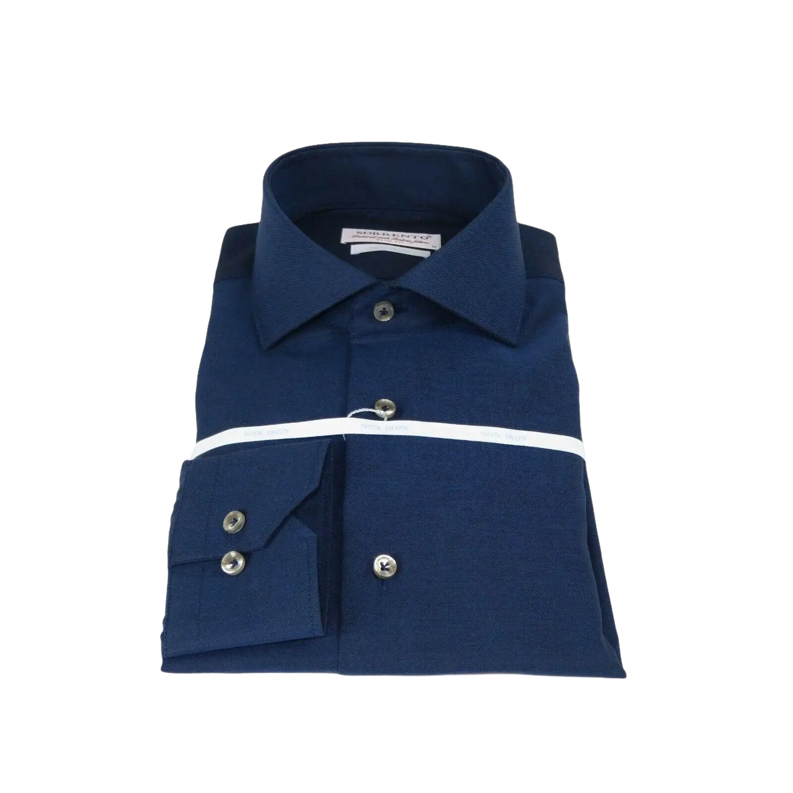 Mens 100% Italian Cotton Shirt High Quality Non Iron SORRENTO Turkey 4746 Navy - J.Valintin Men's Wear Legend - 96793