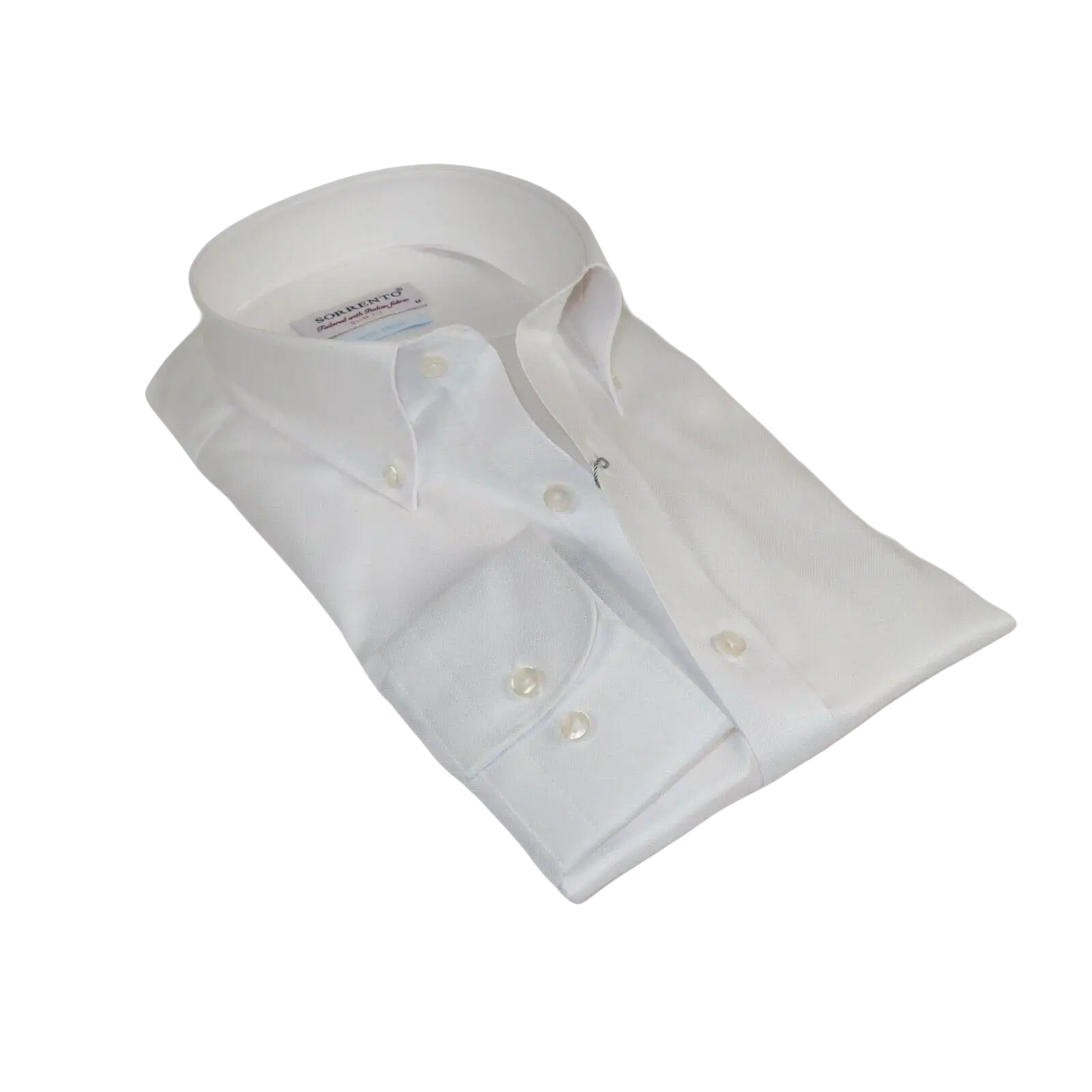 Mens 100% Italian Cotton Shirt Non Iron SORRENTO Button Down Oxford 4529 White - J.Valintin Men's Wear Legend - 98698