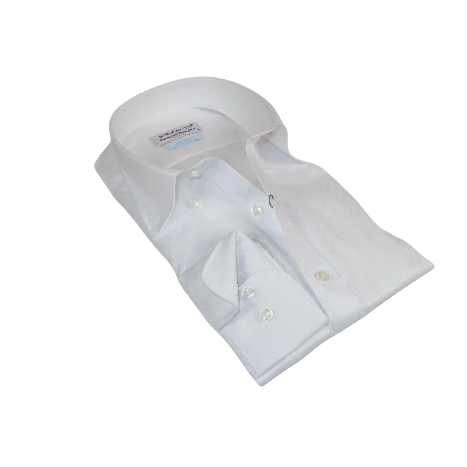 Mens 100% Italian Cotton Shirt Non Iron SORRENTO Button Down Oxford 4529 White - J.Valintin Men's Wear Legend - 98698
