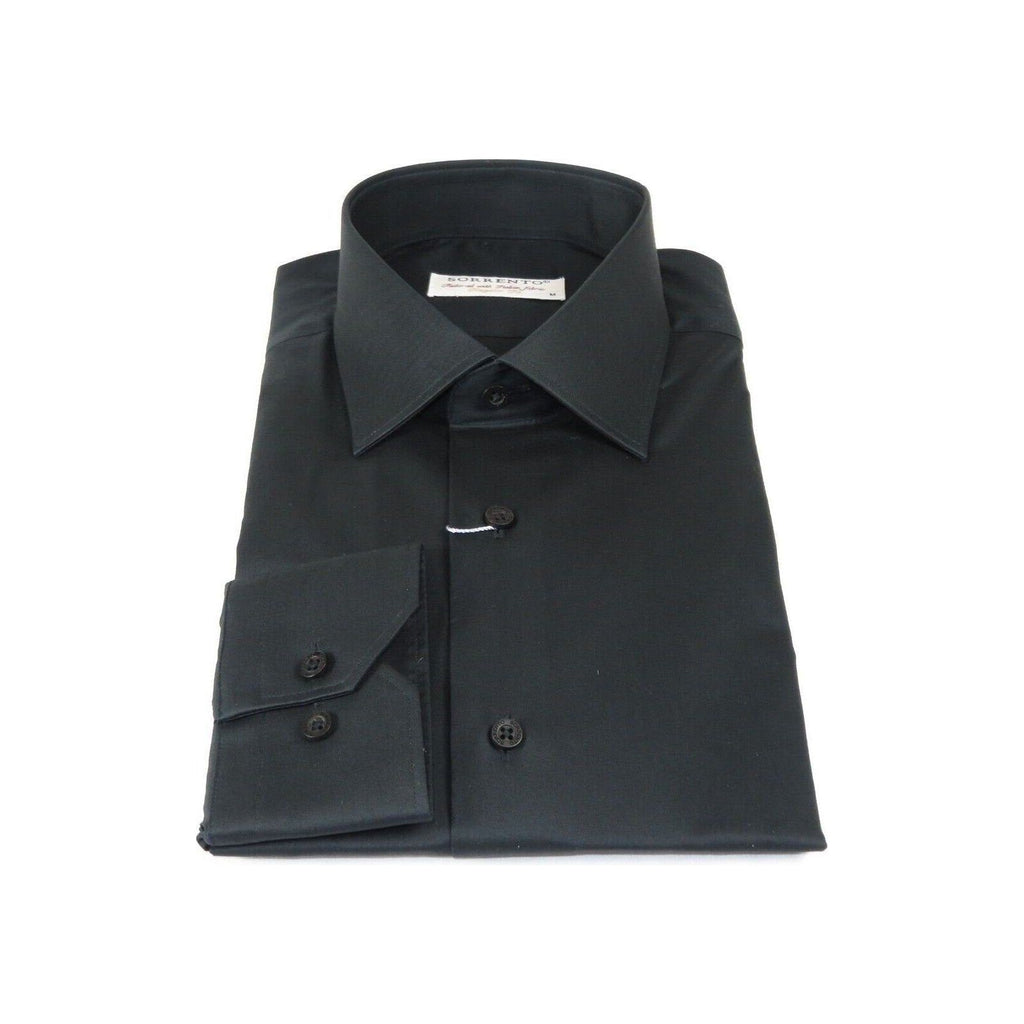 Mens 100% Italian Sheen Cotton Shirt High Quality SORRENTO Turkey 1131 Black - J.Valintin Men's Wear Legend - 96809