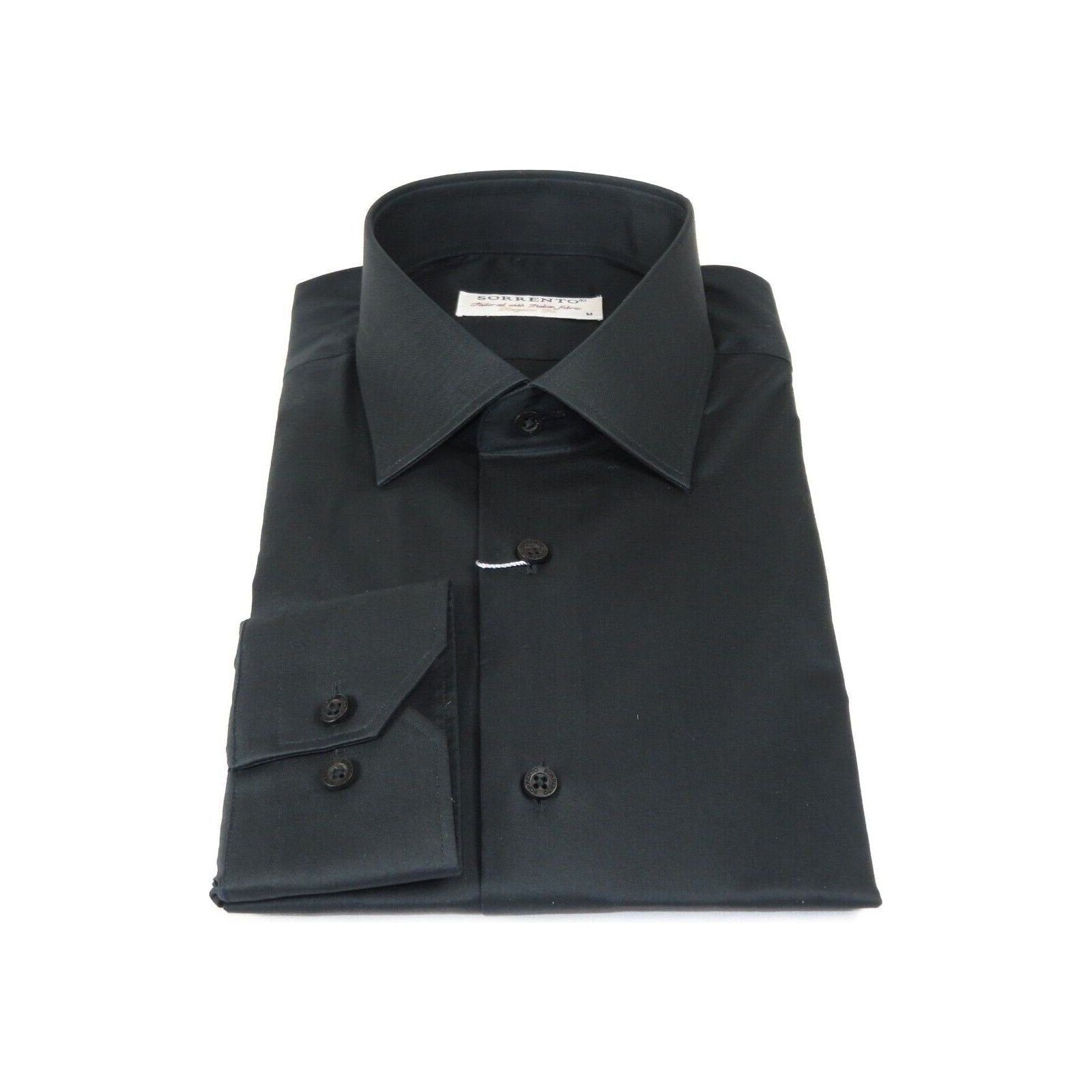 Mens 100% Italian Sheen Cotton Shirt High Quality SORRENTO Turkey 1131 Black - J.Valintin Men's Wear Legend - 96809