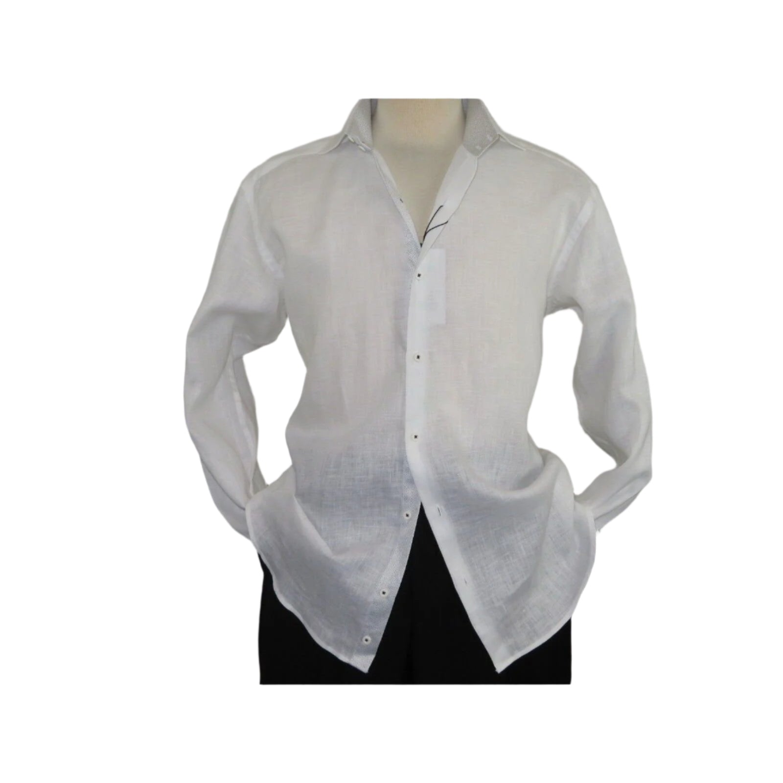 Mens 100% Linen Summer Shirt J.Valintin Turkey - Usa Axxess Style OBR78 - 01 White - J.Valintin Men's Wear Legend - 6884