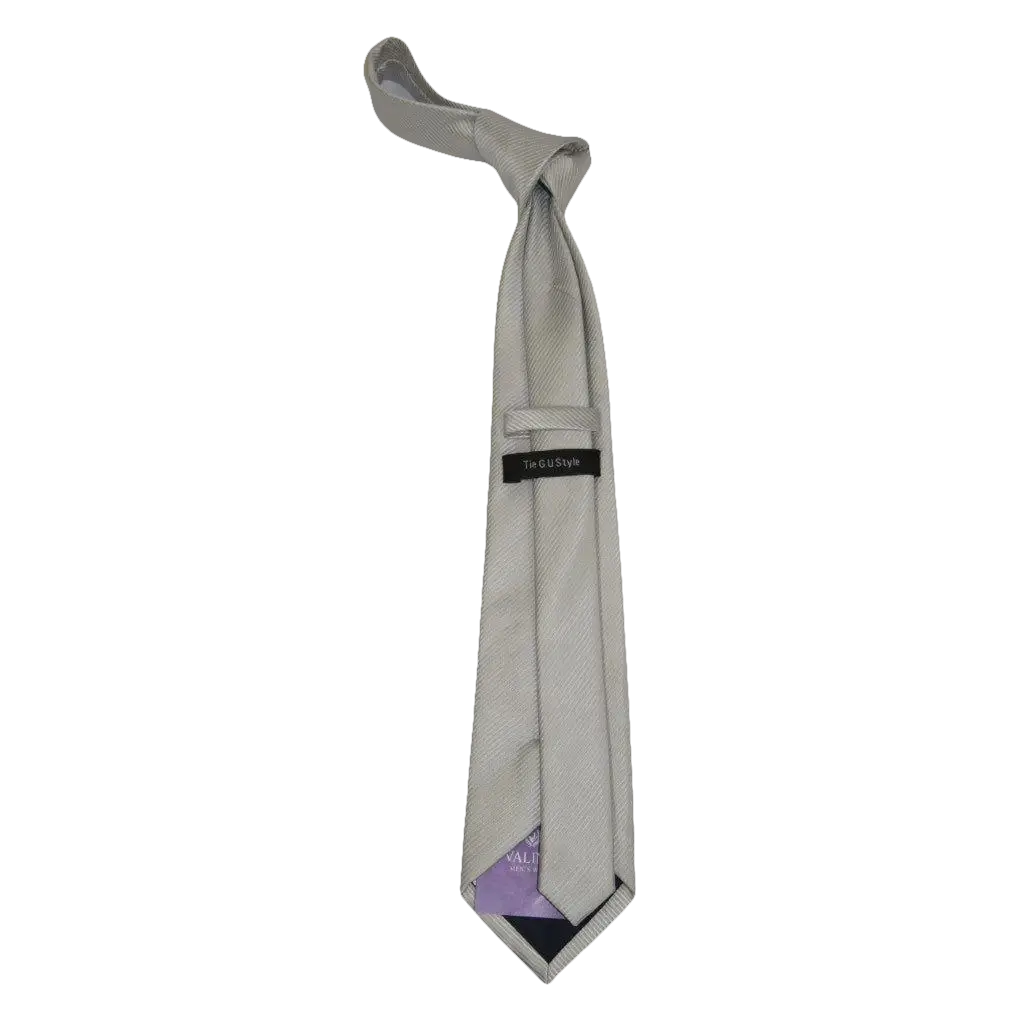 Men's 100% Silk Woven Tie J.Valintin Private Collection J27 Silver Gray - J.Valintin Men's Wear Legend - 80141