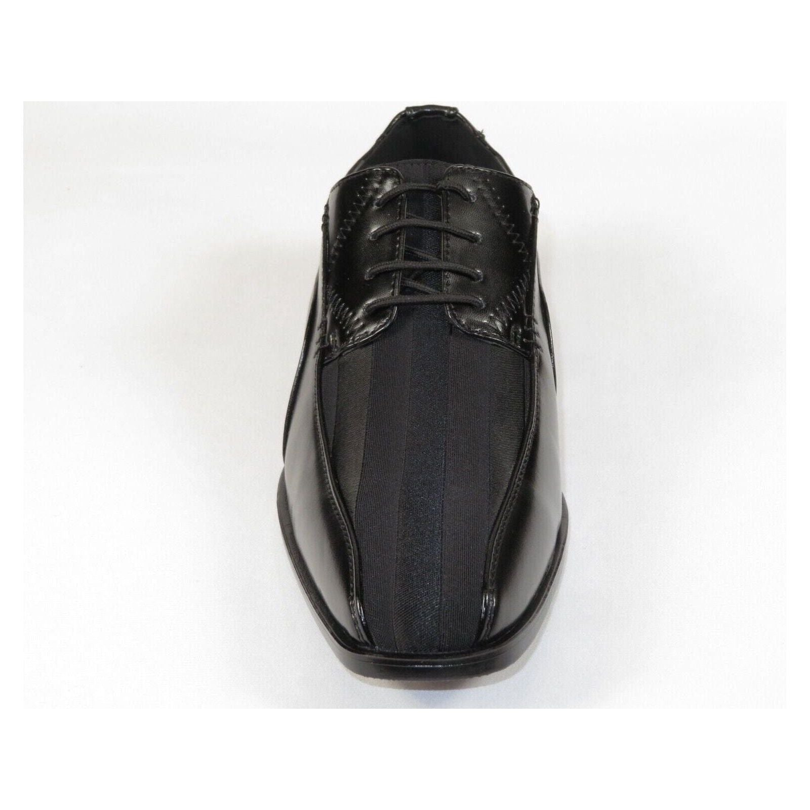 Mens AFTER MIDNIGHT Formal Stage Prom Award Tux shoes Satin 2 Tone 7925 Black - J.Valintin Men's Wear Legend - 98264