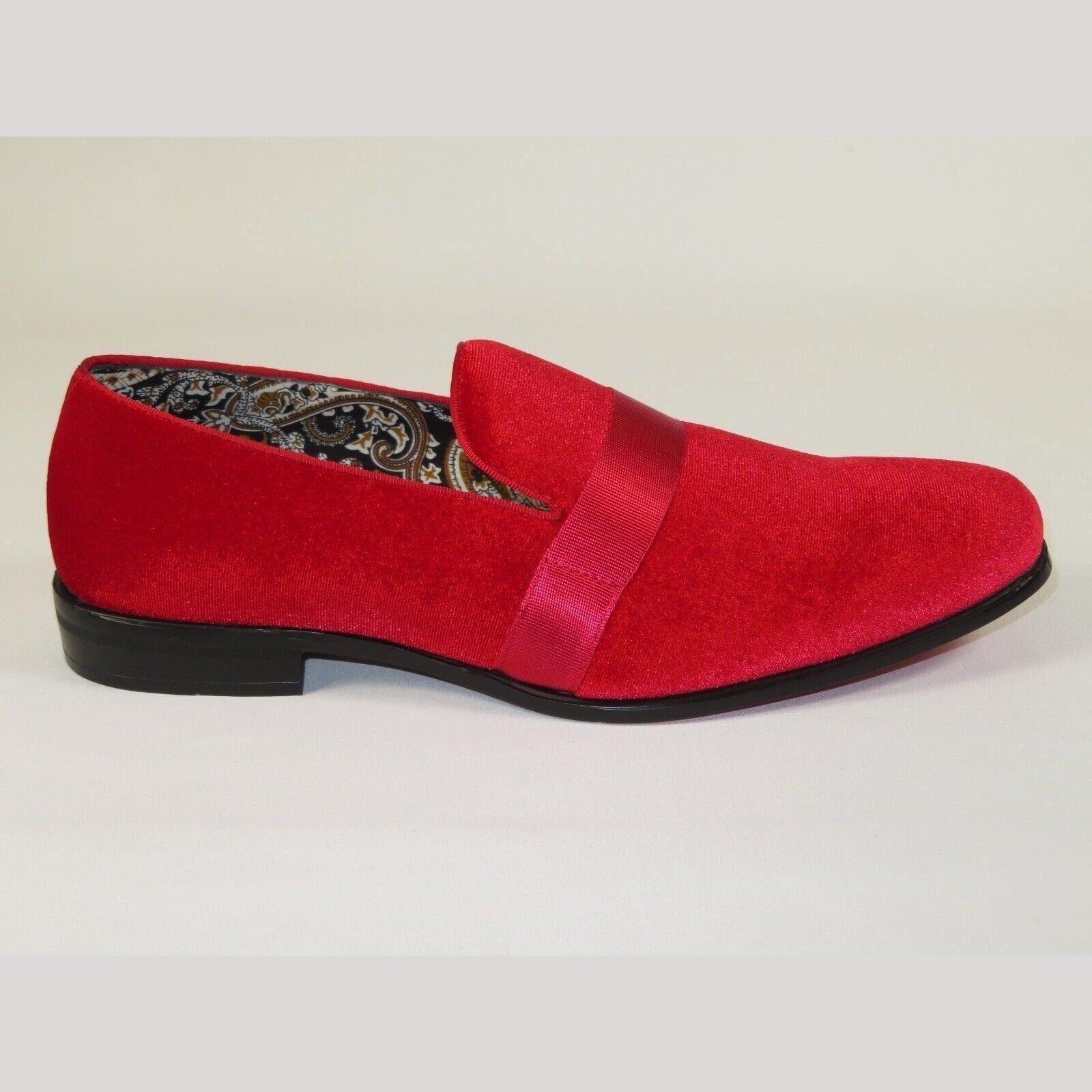 Mens AFTER MIDNIGHT Formal Stage Prom Award Tux shoes Velvet 6660 Christmas Red - J.Valintin Men's Wear Legend - 98225