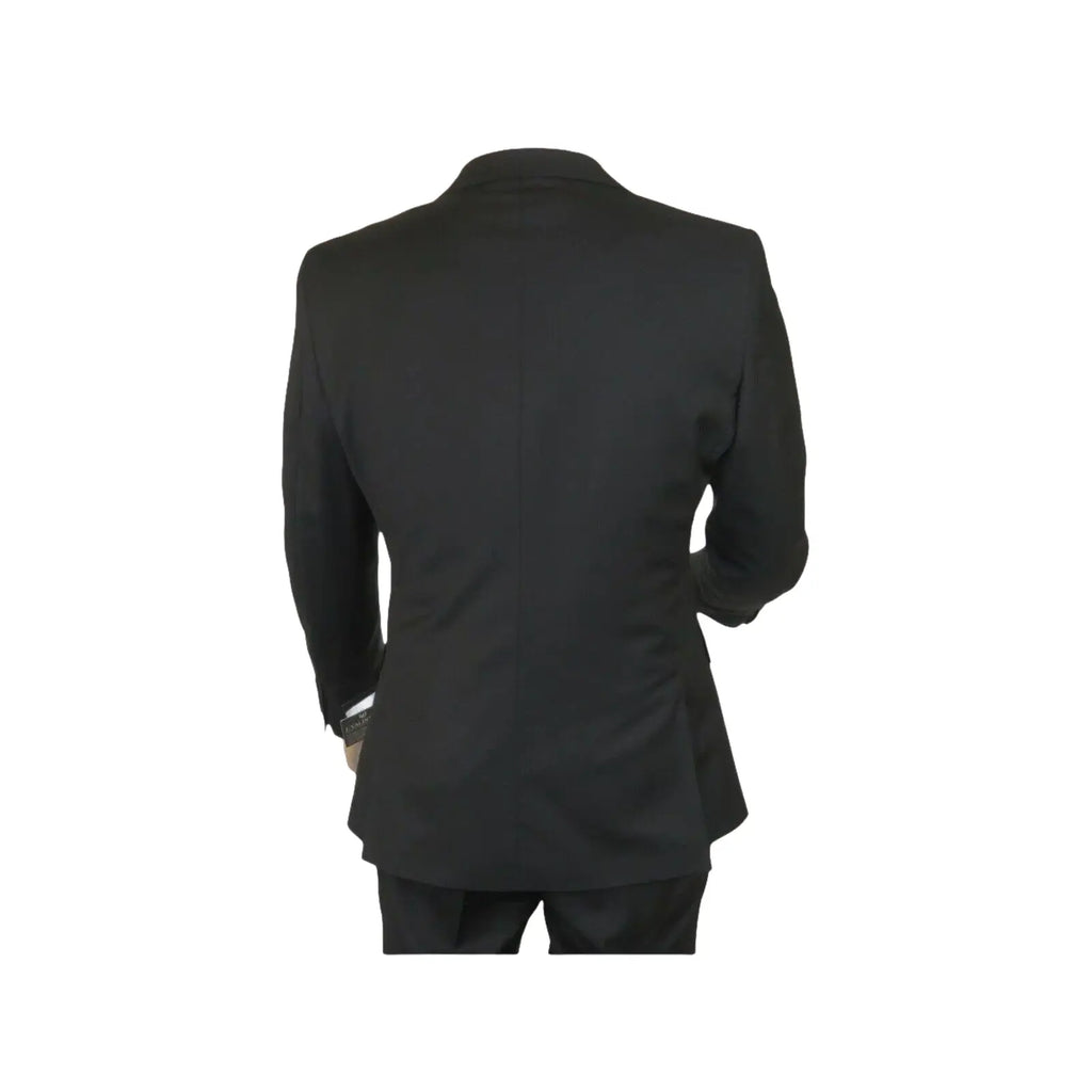 Mens Angelo Rossi 3PC vested Formal or Business Suit poly Rayon 320 Black - J.Valintin Men's Wear Legend - 1719