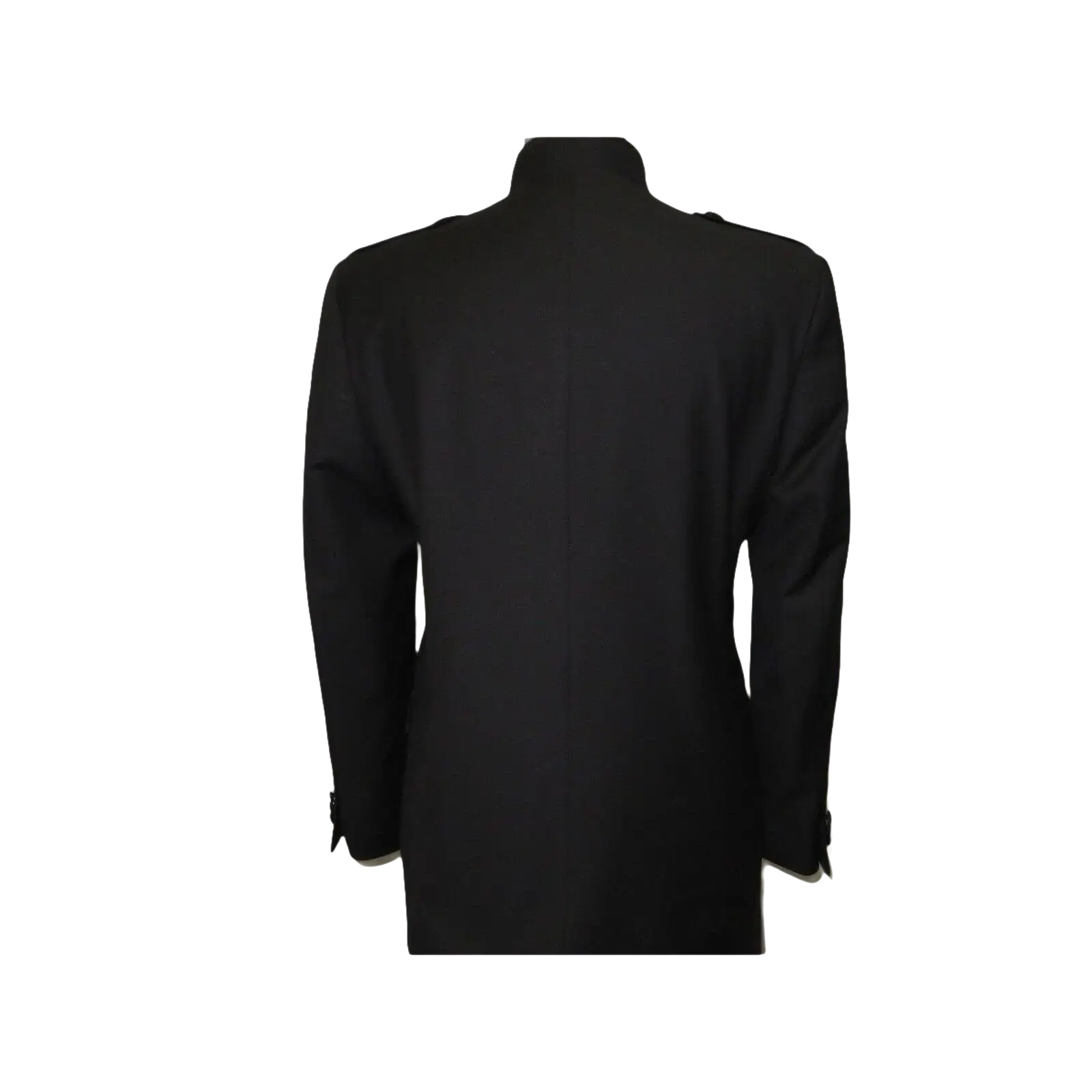 Mens Apollo King Banded Collarless suit Chinese Mandarin Wide leg AG91 Black - J.Valintin Men's Wear Legend - 31703
