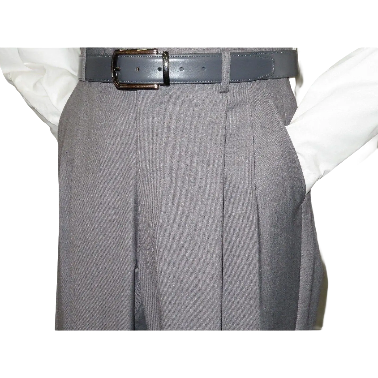 Mens Apollo King Banded Collarless suit Chinese Mandarin Wide leg AG93 Gray - J.Valintin Men's Wear Legend - 31637