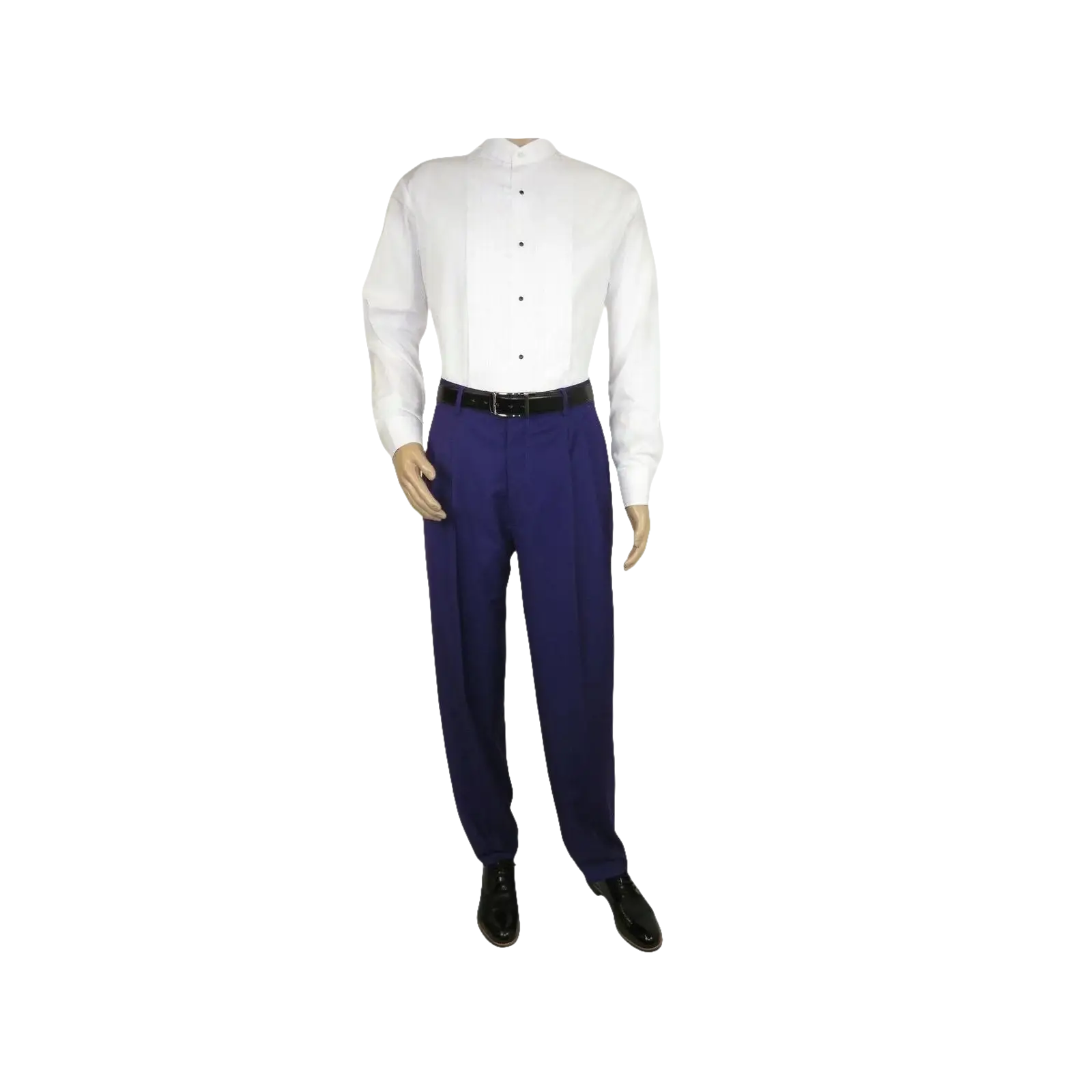 Mens Apollo King Banded Collarless suit Chinese Mandarin Wide leg AG95 Purple - J.Valintin Men's Wear Legend - 74411