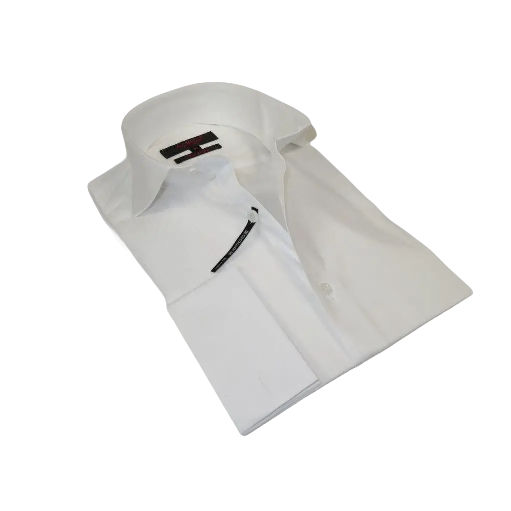 Men's Axxess Turkey Shirt 100% Egyptian Cotton 224 - 04 French Cuffs White - J.Valintin Men's Wear Legend - 224 - 04 White - M