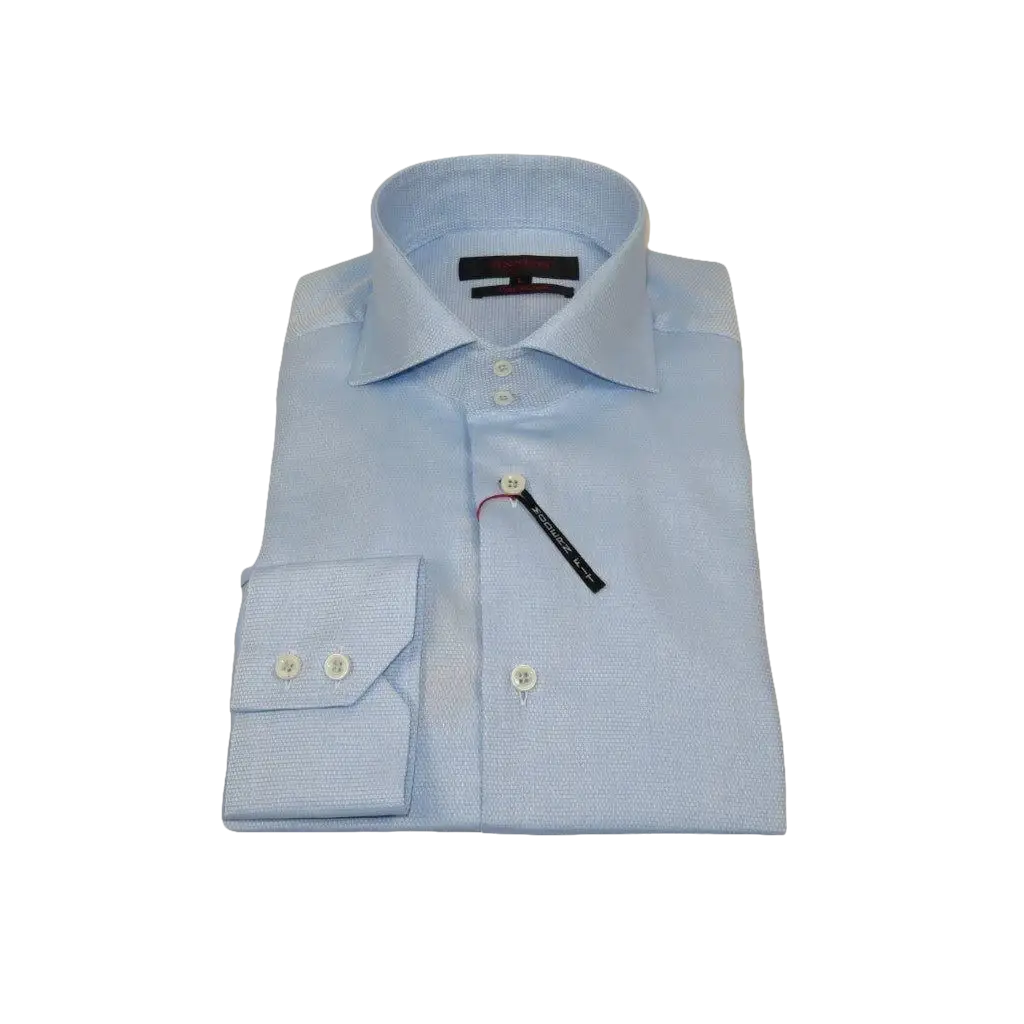 Men's Axxess Turkey Shirt 100% Egyptian Cotton High Collar 224 - 02 Blue Pique - J.Valintin Men's Wear Legend - 224 - 02 Blue - L