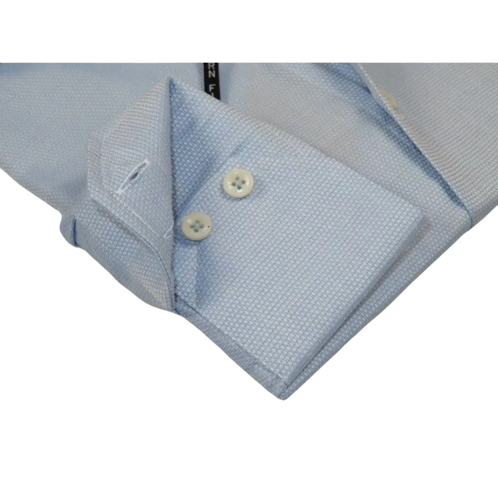 Men's Axxess Turkey Shirt 100% Egyptian Cotton High Collar 224 - 02 Blue Pique - J.Valintin Men's Wear Legend - 224 - 02 Blue - L