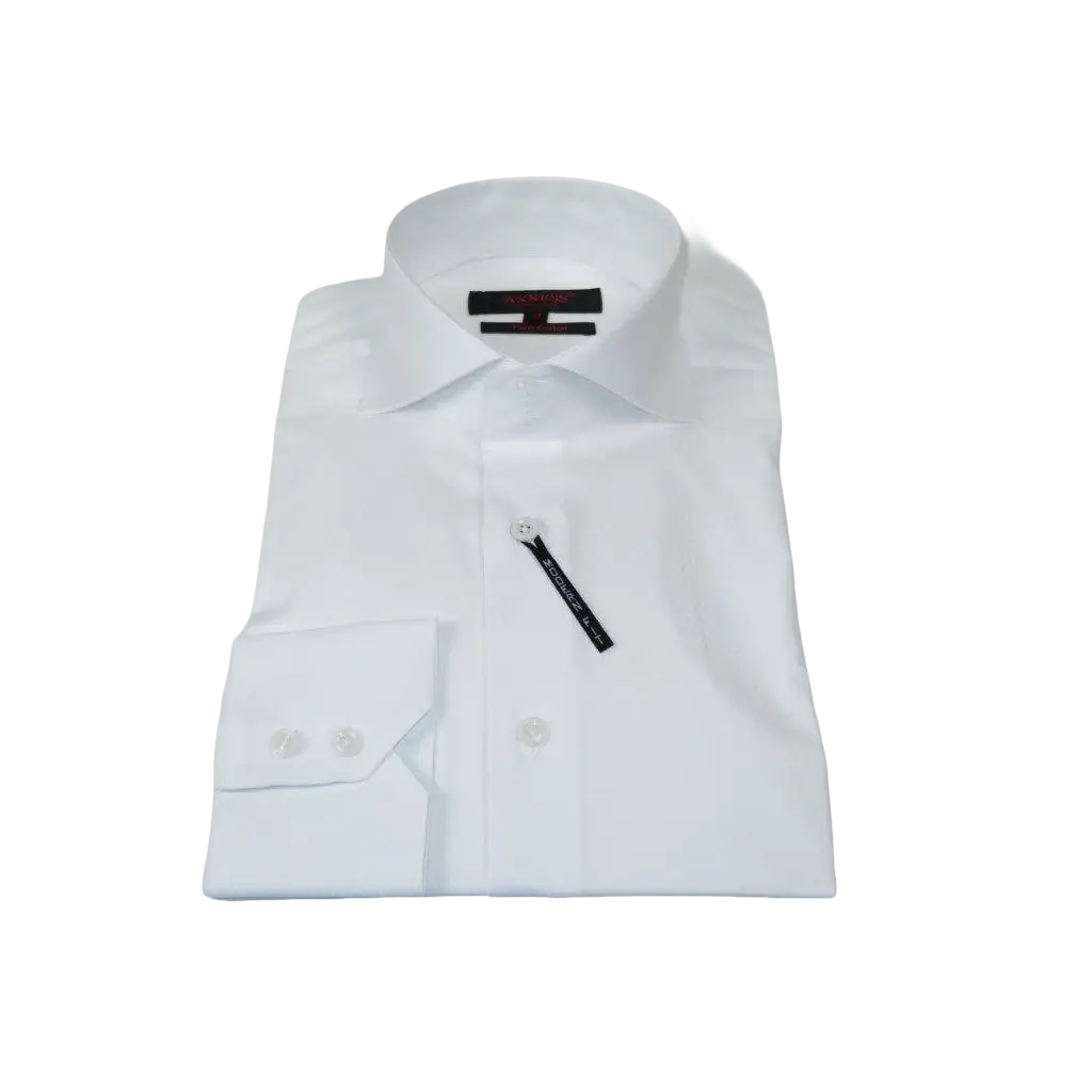 Men's Axxess Turkey Shirt 100% Egyptian Cotton High Collar 224 - 03 White Pique - J.Valintin Men's Wear Legend - 224 - 03 white - M