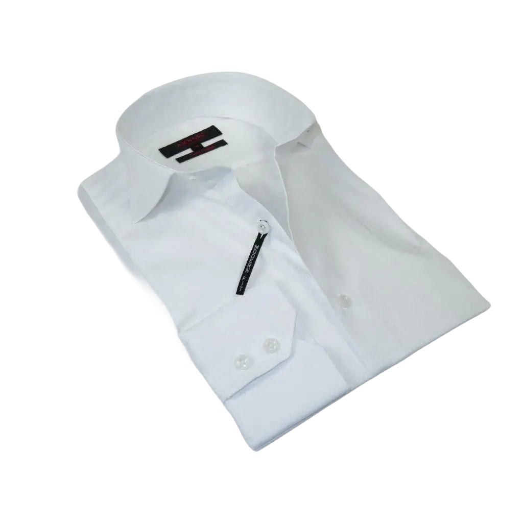 Men's Axxess Turkey Shirt 100% Egyptian Cotton High Collar 224 - 03 White Pique - J.Valintin Men's Wear Legend - 224 - 03 white - M