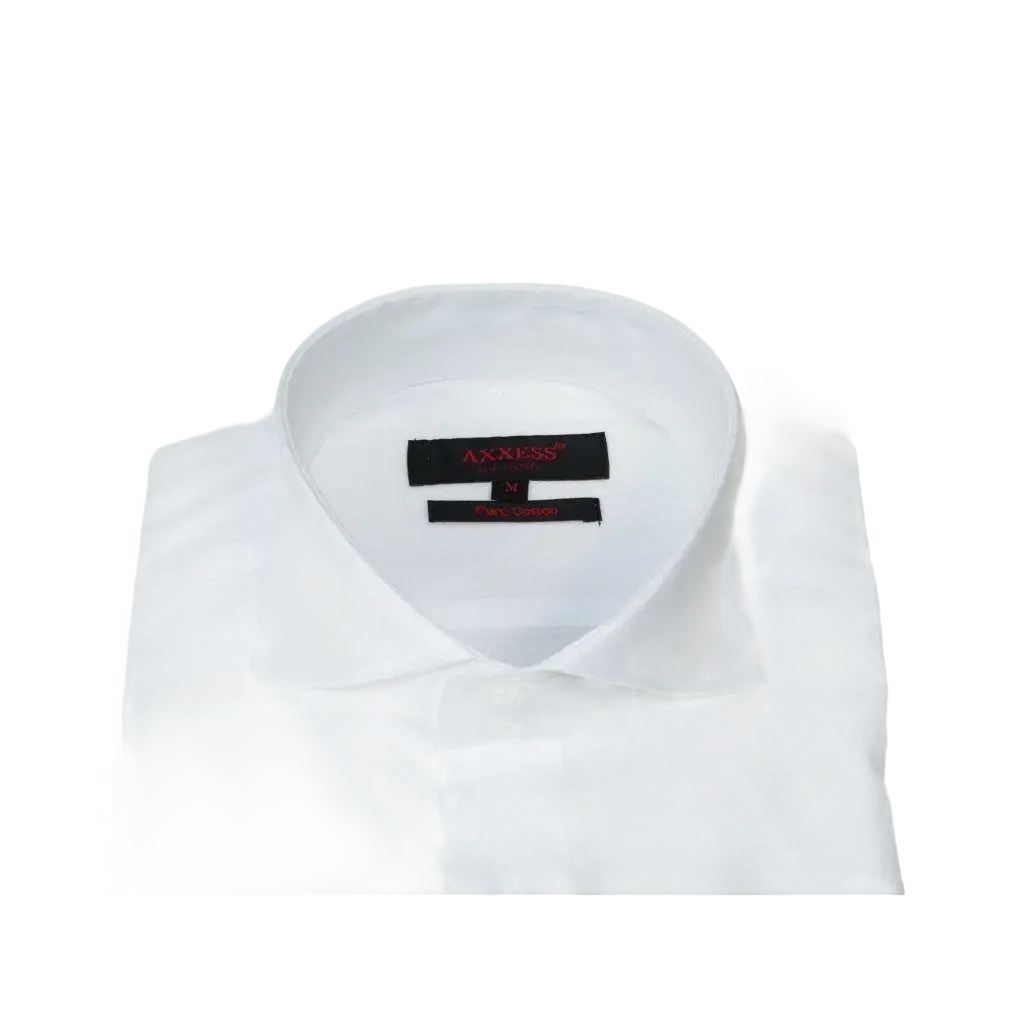 Men's Axxess Turkey Shirt 100% Egyptian Cotton High Collar 224 - 03 White Pique - J.Valintin Men's Wear Legend - 224 - 03 white - M