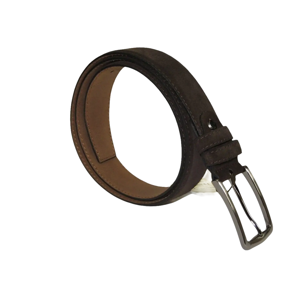 Mens Brown Genuine Suede Soft Leather Belt PIERO ROSSI From Turkey # Brown - C - J.Valintin Men's Wear Legend - 97182