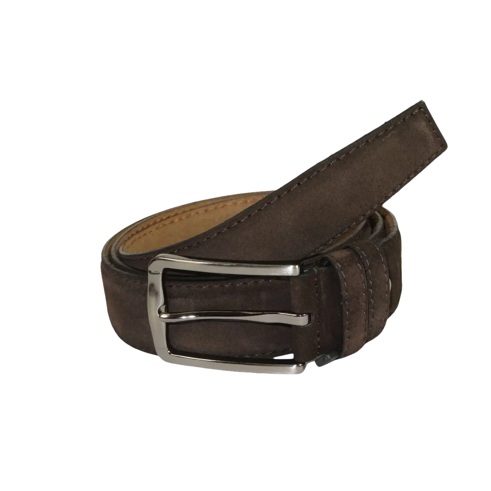 Mens Brown Genuine Suede Soft Leather Belt PIERO ROSSI From Turkey # Brown - C - J.Valintin Men's Wear Legend - 97182
