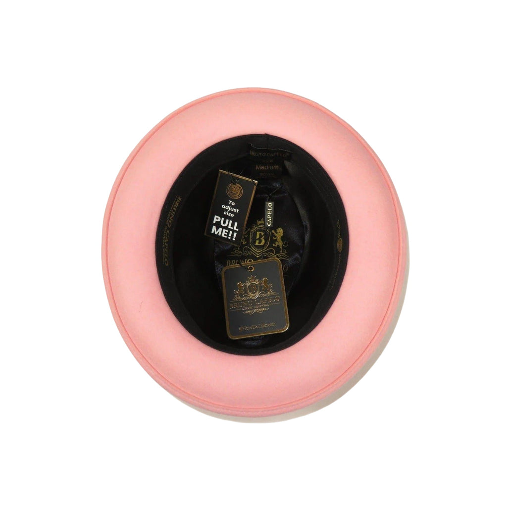 Mens Bruno Capelo Hat Australian Wool Crushable Fedora Giovani UN126 Pink - J.Valintin Men's Wear Legend - UN126 - Pink - S