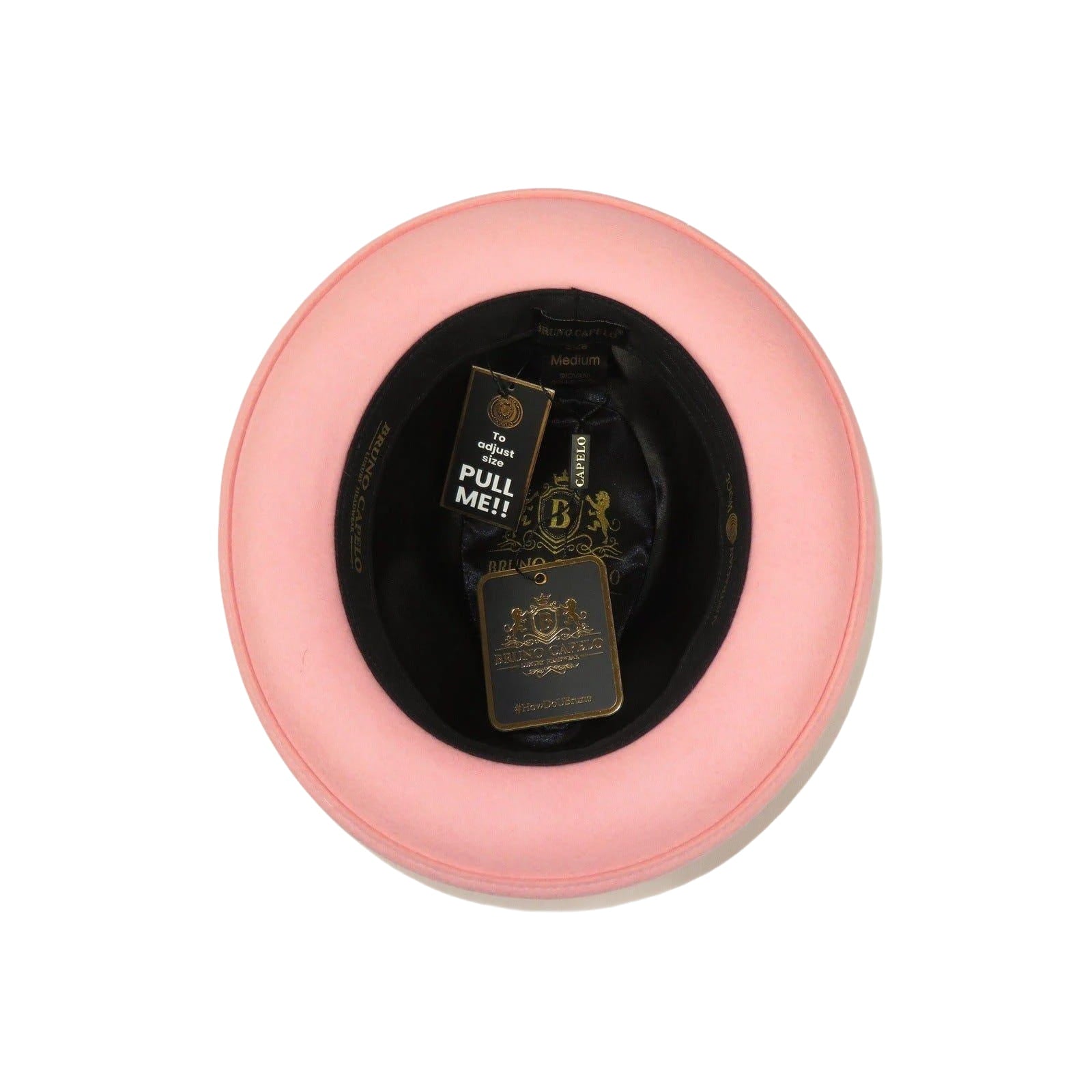 Mens Bruno Capelo Hat Australian Wool Crushable Fedora Giovani UN126 Pink - J.Valintin Men's Wear Legend - UN126 - Pink - S