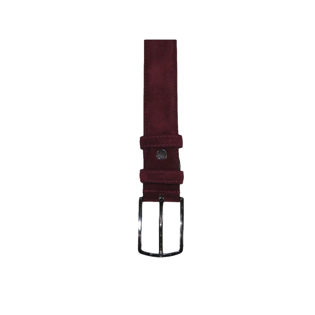 Mens Burgundy Genuine Suede Soft Leather Belt PIERO ROSSI Turkey # Burgundy - C - J.Valintin Men's Wear Legend - 97189