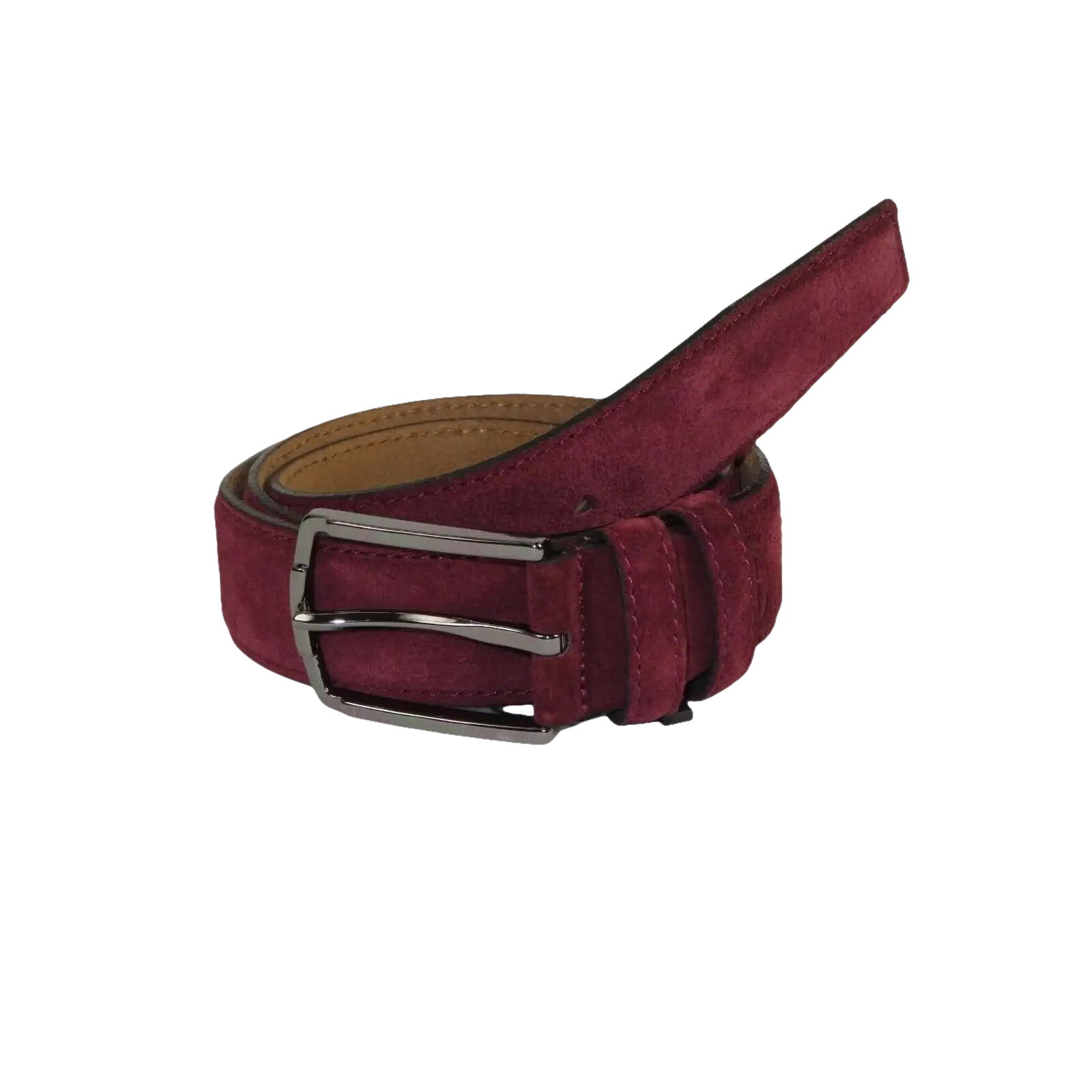 Mens Burgundy Genuine Suede Soft Leather Belt PIERO ROSSI Turkey # Burgundy - C - J.Valintin Men's Wear Legend - 97189