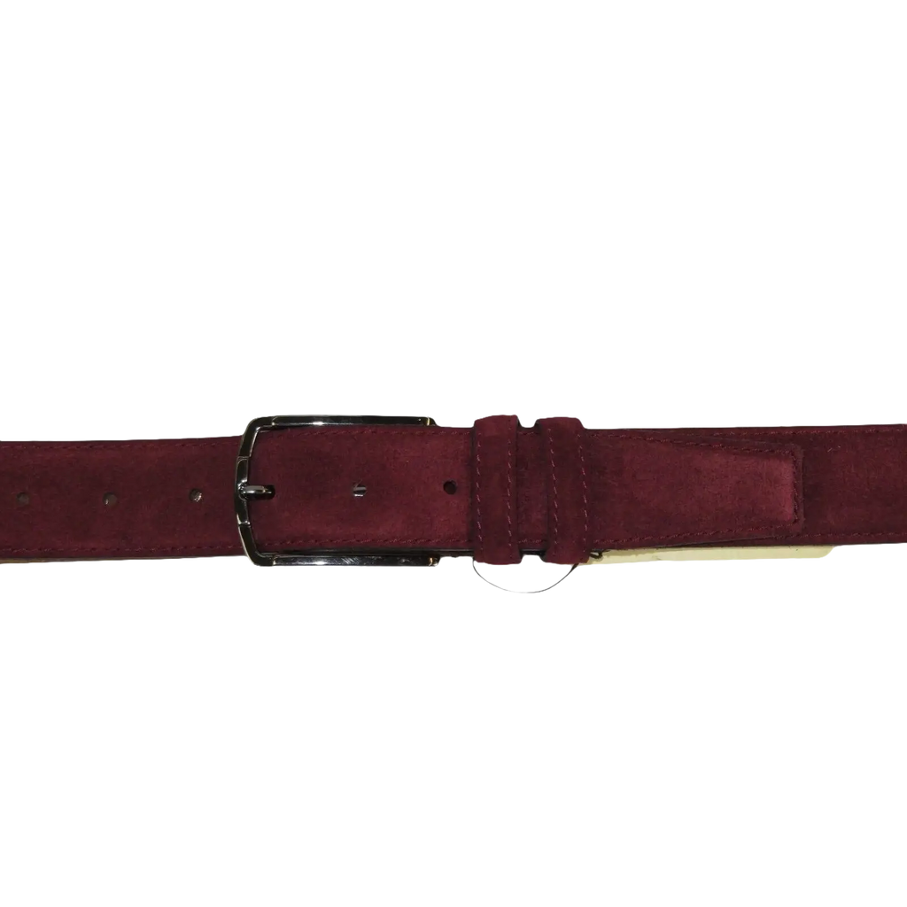 Mens Burgundy Genuine Suede Soft Leather Belt PIERO ROSSI Turkey # Burgundy - C - J.Valintin Men's Wear Legend - 97189