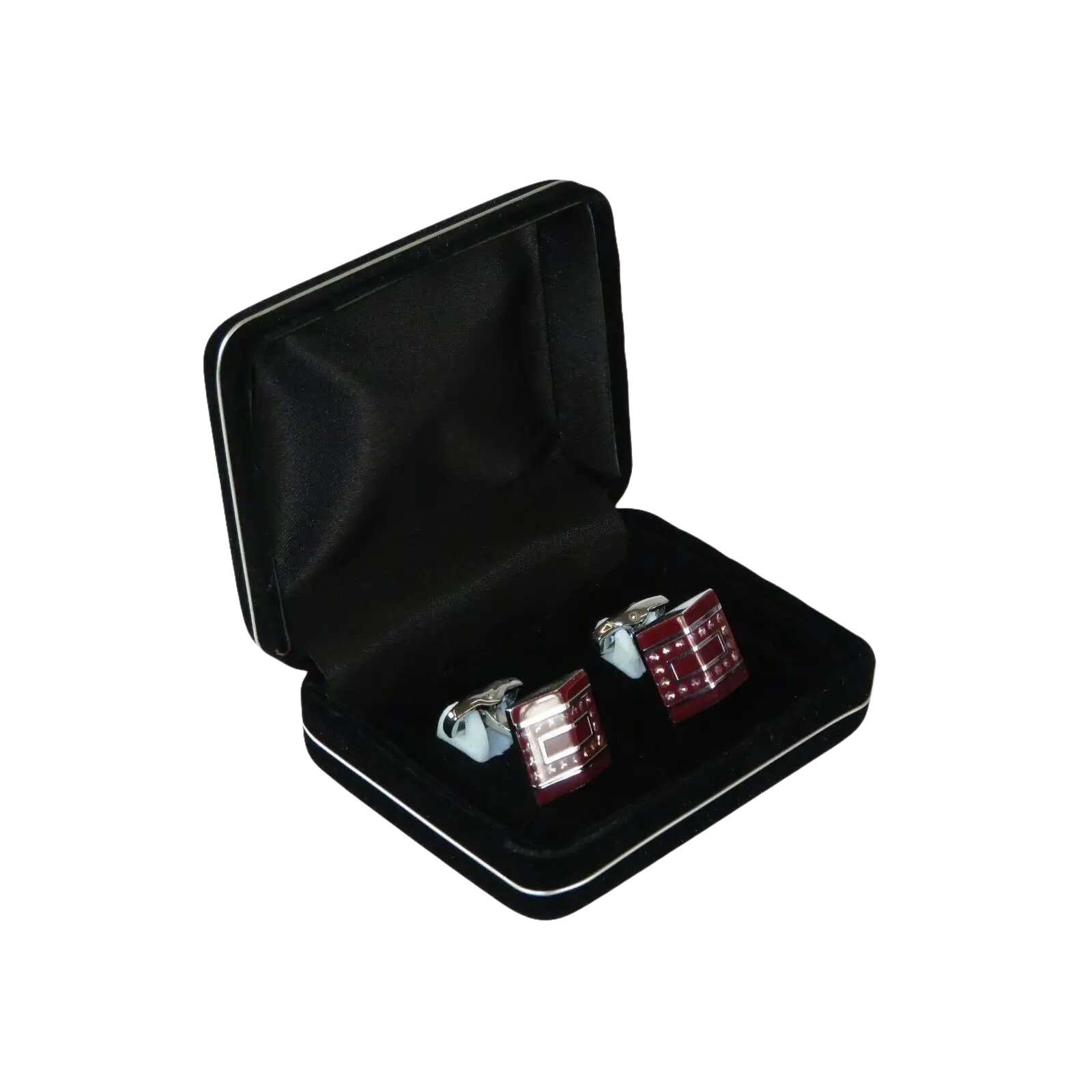 Mens Cufflinks by Vitorofolo for French Cuff Shirt V39 - 1 silver Plated,Stoned - J.Valintin Men's Wear Legend - 25067