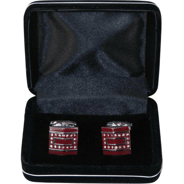 Mens Cufflinks by Vitorofolo for French Cuff Shirt V39 - 1 silver Plated,Stoned - J.Valintin Men's Wear Legend - 25067