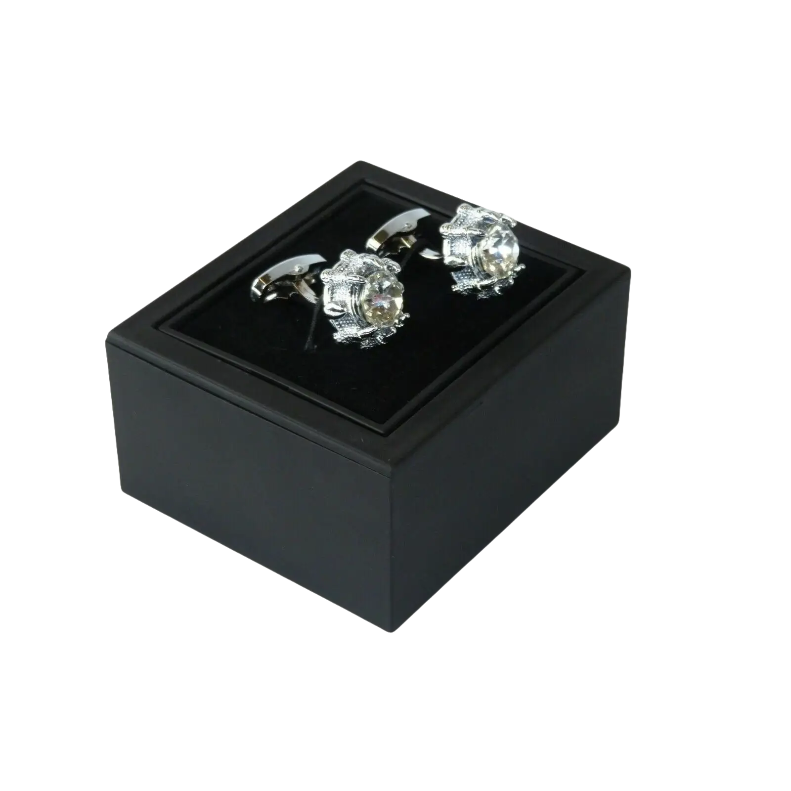 Mens Cufflinks by Vitorofolo for French Cuff Shirt V49 - 1 silver Plated,Crystal - J.Valintin Men's Wear Legend - 25066