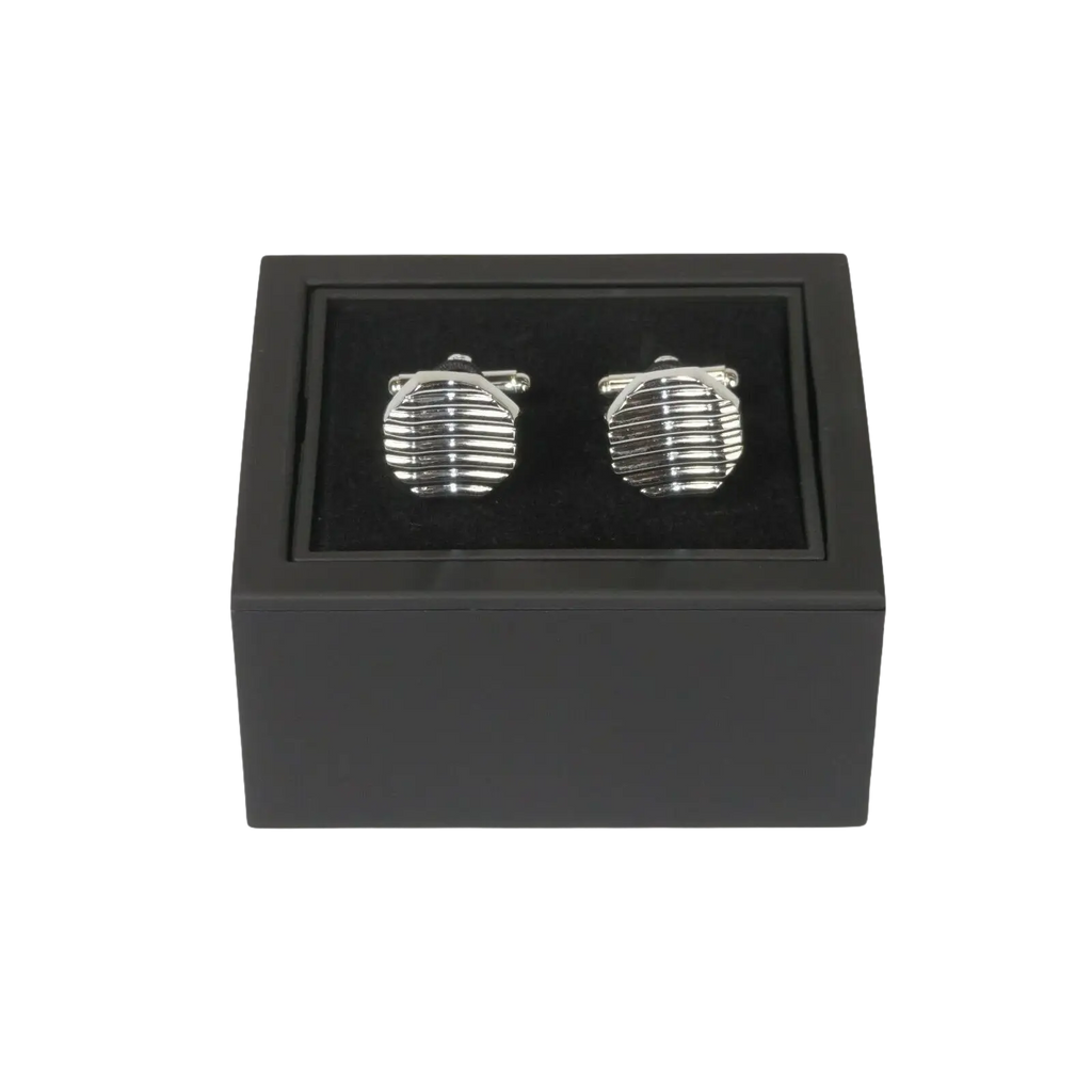 Mens Cufflinks by Vitorofolo Use for French Cuff Shirt V29 - 3 Silver Plated - J.Valintin Men's Wear Legend - 25077