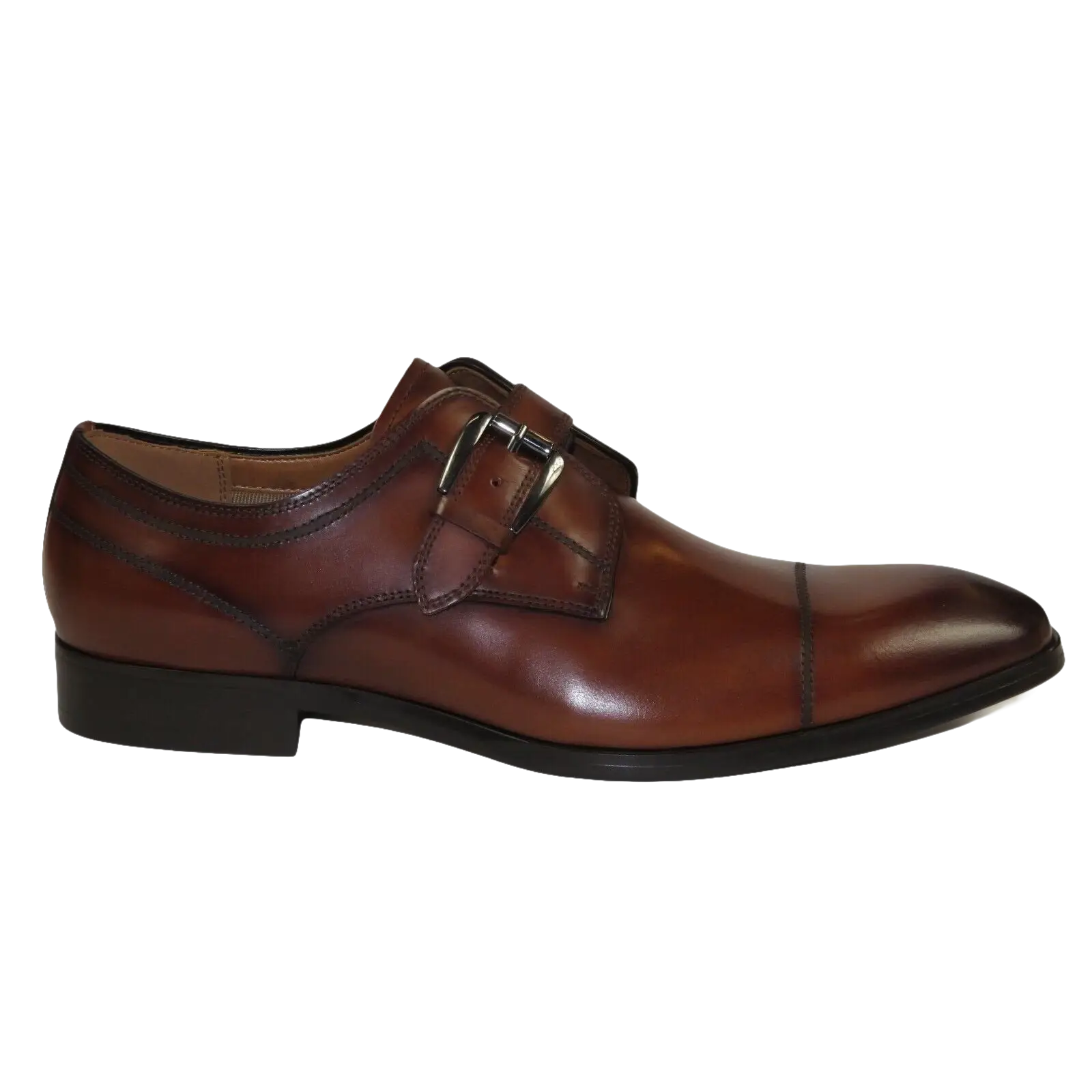 Men's Dress Shoes STEVE MADDEN Soft Leather upper Buckle Strap COVET Cognac - J.Valintin Men's Wear Legend - 100803