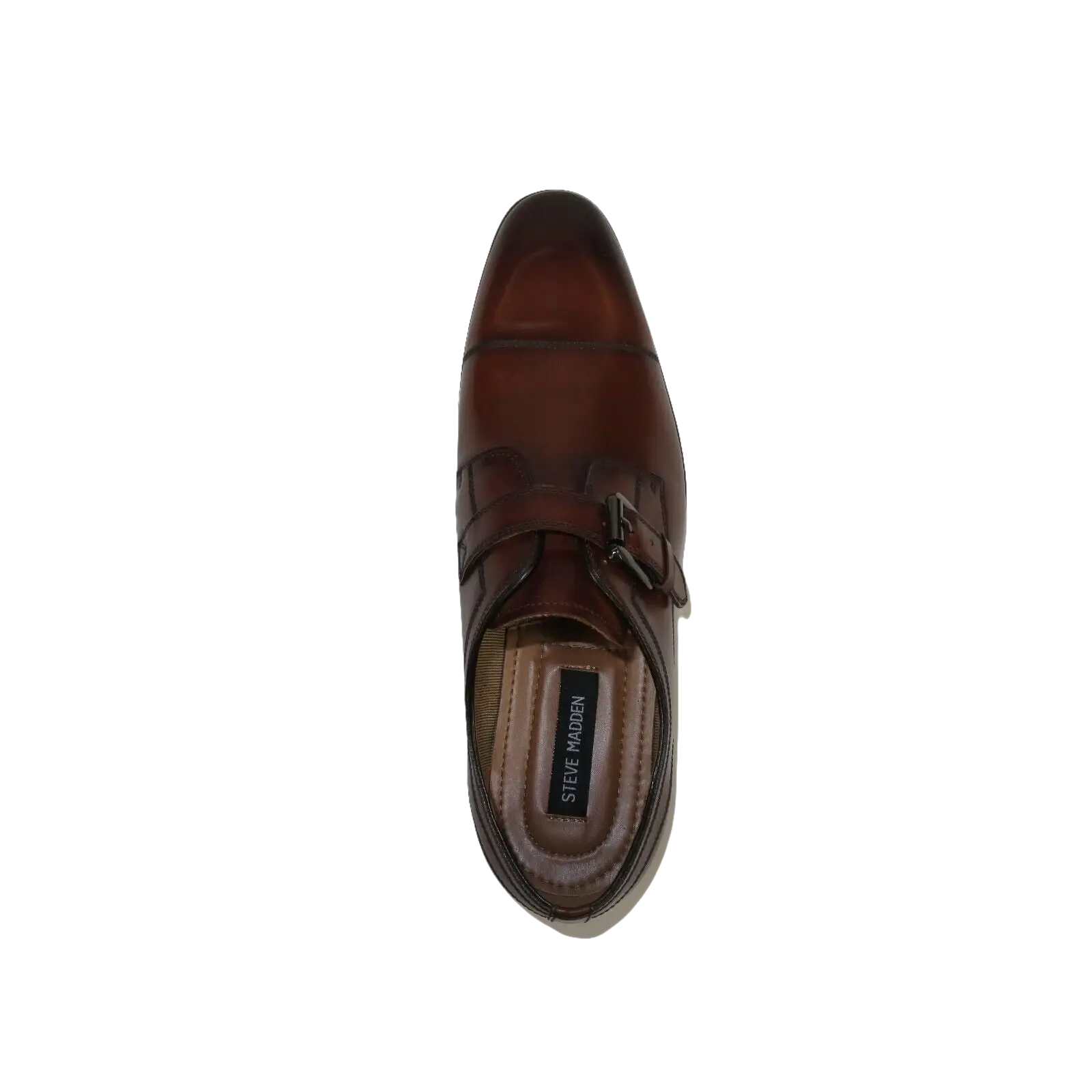 Men's Dress Shoes STEVE MADDEN Soft Leather upper Buckle Strap COVET Cognac - J.Valintin Men's Wear Legend - 100803
