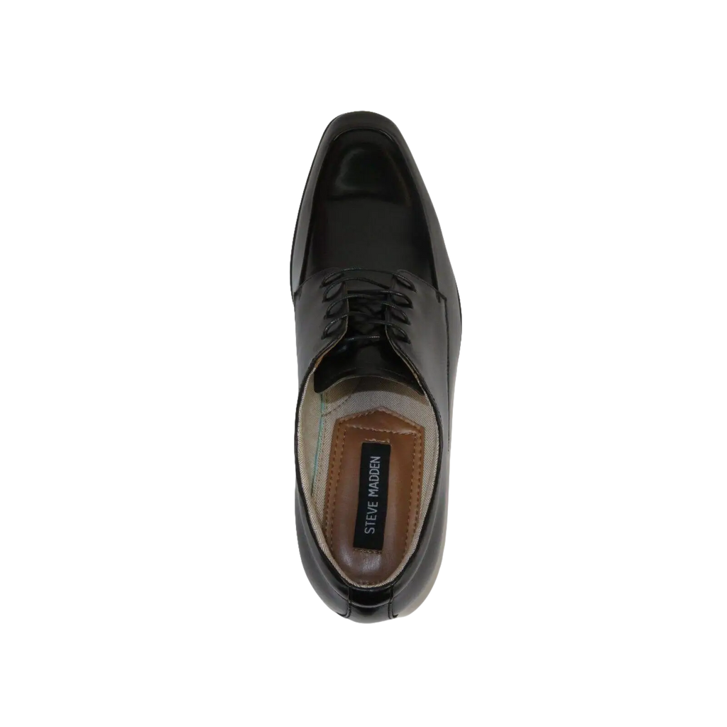 Men's Dress Shoes STEVE MADDEN Soft Leather upper Lace Up TASHER Black - J.Valintin Men's Wear Legend - 100785