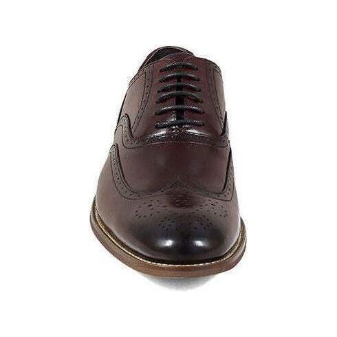 Mens Dunbar Stacy Adams Shoes Antiqued Leather Burgundy Oxford wingtip 25064 - 601 - J.Valintin Men's Wear Legend - 25064_601_7_M