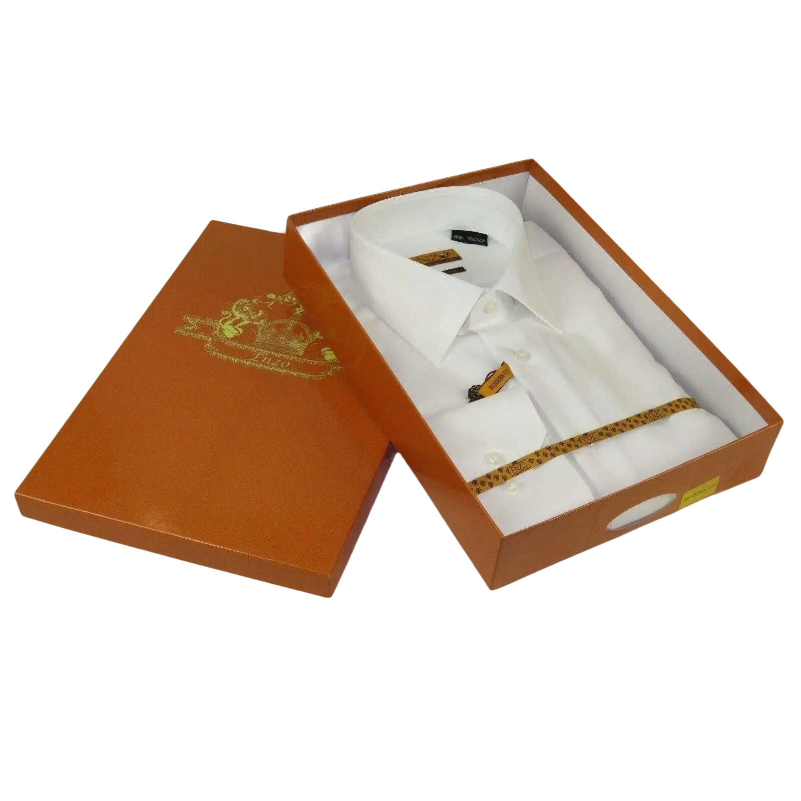 Mens ENZO Egyptian Soft Cotton Dress Shirt Barrel Cuff Wrinkle Free 61101 White - J.Valintin Men's Wear Legend - 13129