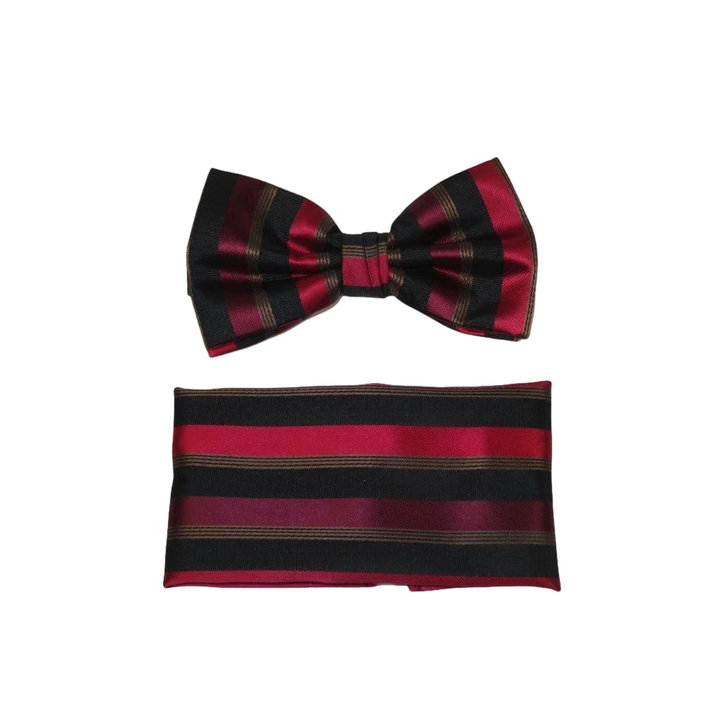 Men's Fancy Bow Tie/Hankie Set By J.Valintin Soft Microfiber Silky JVBT - 25 - J.Valintin Men's Wear Legend - JVBT - 25