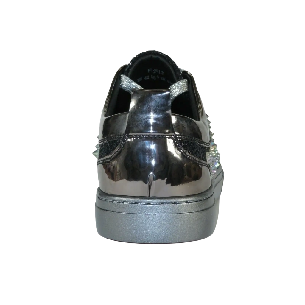 Mens Fancy Shoes By FIESSO AURELIO GARCIA, Spikes Rhine stones 2413 Black - J.Valintin Men's Wear Legend - 95059