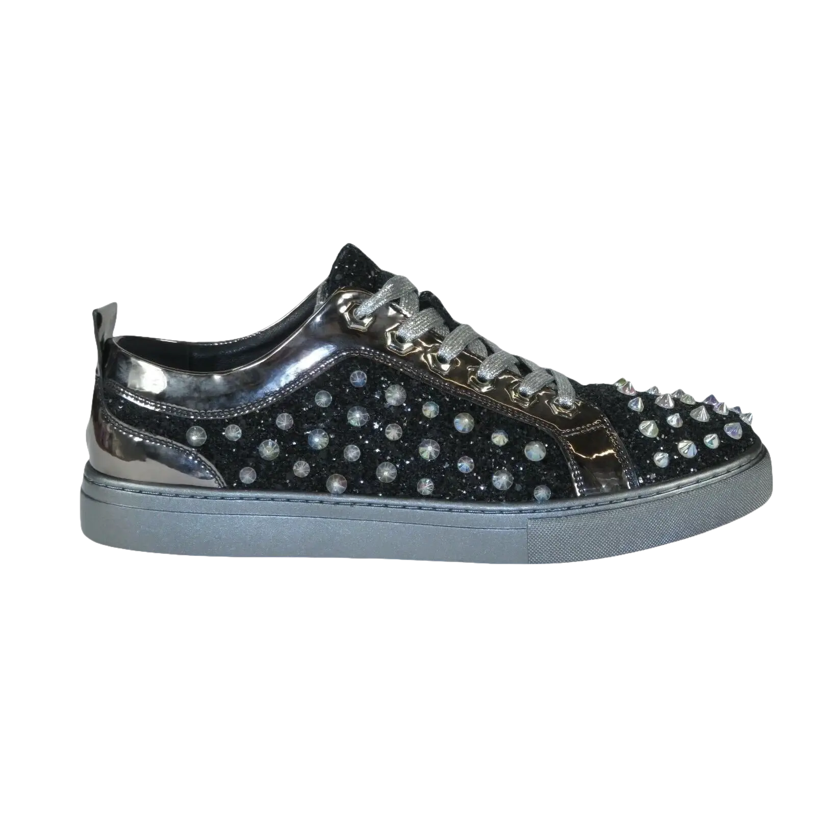 Mens Fancy Shoes By FIESSO AURELIO GARCIA, Spikes Rhine stones 2413 Black - J.Valintin Men's Wear Legend - 95059