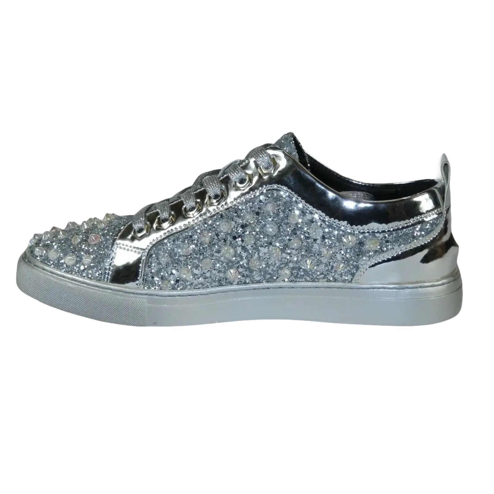 Mens Fancy Shoes By FIESSO AURELIO GARCIA, Spikes Rhine stones 2413 Silver - J.Valintin Men's Wear Legend - 95072