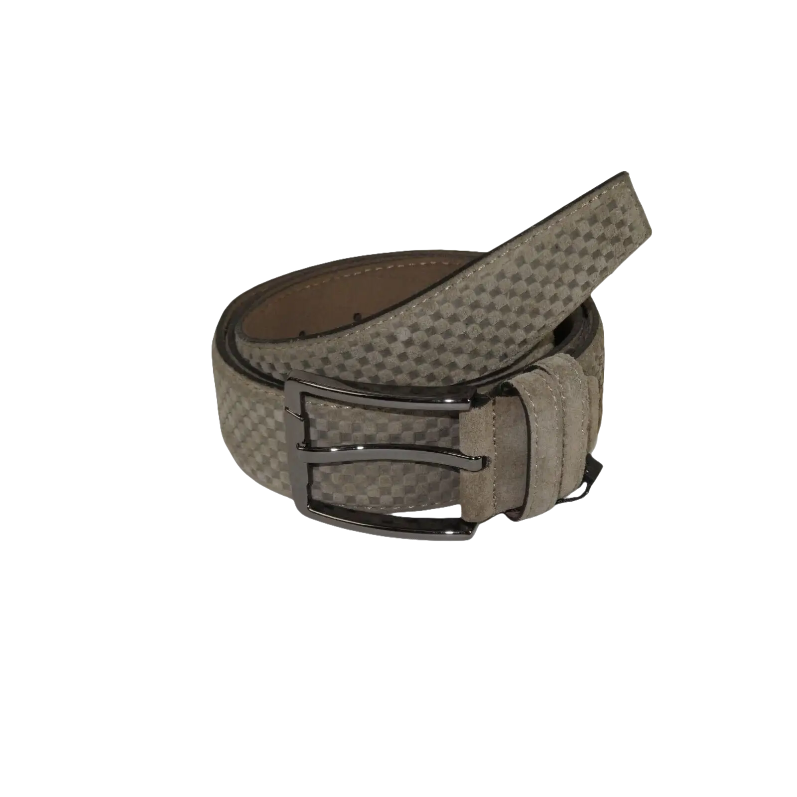 Mens Genuine Basket weave Suede Soft Leather Belt PIERO ROSSI Turkey # 1002 Gray - J.Valintin Men's Wear Legend - 97268