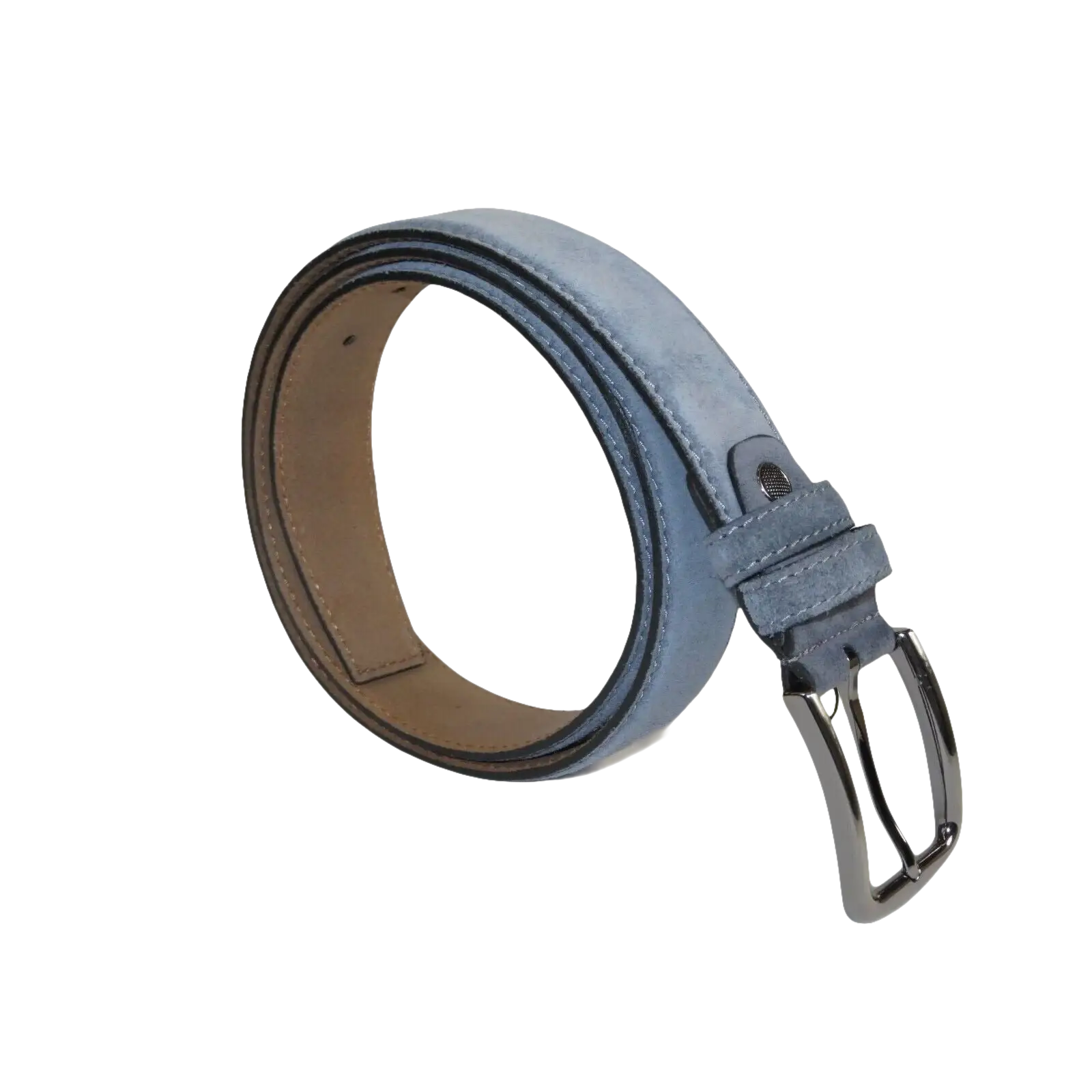 Mens Gray Genuine Suede Soft Leather Belt PIERO ROSSI From Turkey # Gray - C - J.Valintin Men's Wear Legend - 97200