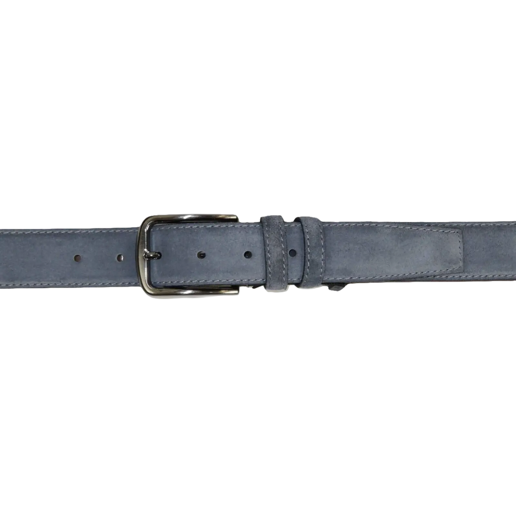 Mens Gray Genuine Suede Soft Leather Belt PIERO ROSSI From Turkey # Gray - C - J.Valintin Men's Wear Legend - 97200