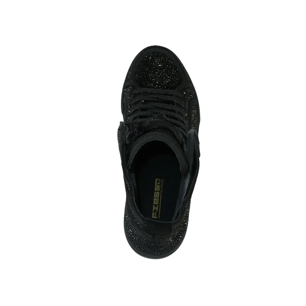 Mens High Top Shoes By FIESSO AURELIO GARCIA ,Fancy Rhine stones 2402 Black - J.Valintin Men's Wear Legend - 94999